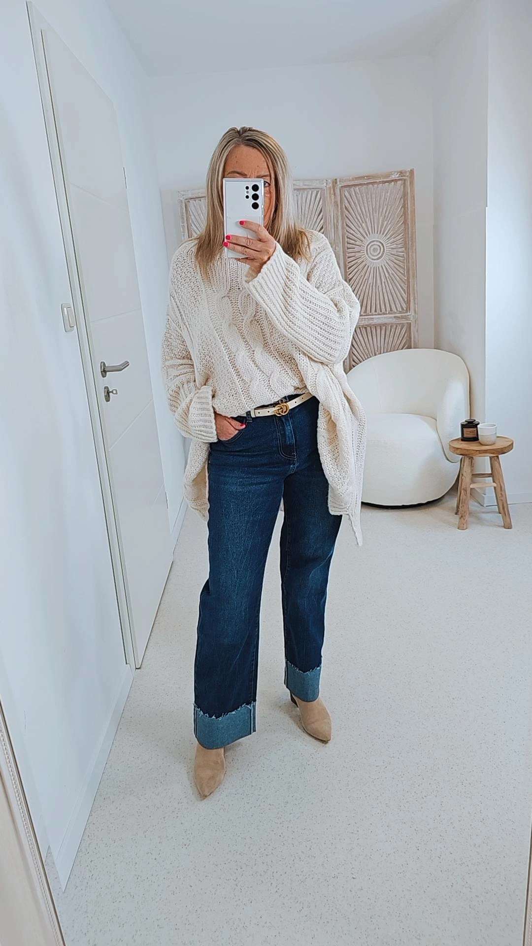 BASIC JEANS HERMINE Denim Blue SCHLAGJEANS Italy Style mit Umschlag Variantenartikel BASIC JEANS HERMINE Denim Blue SCHLAGJEANS Italy Style mit Umschlag Variantenartikel