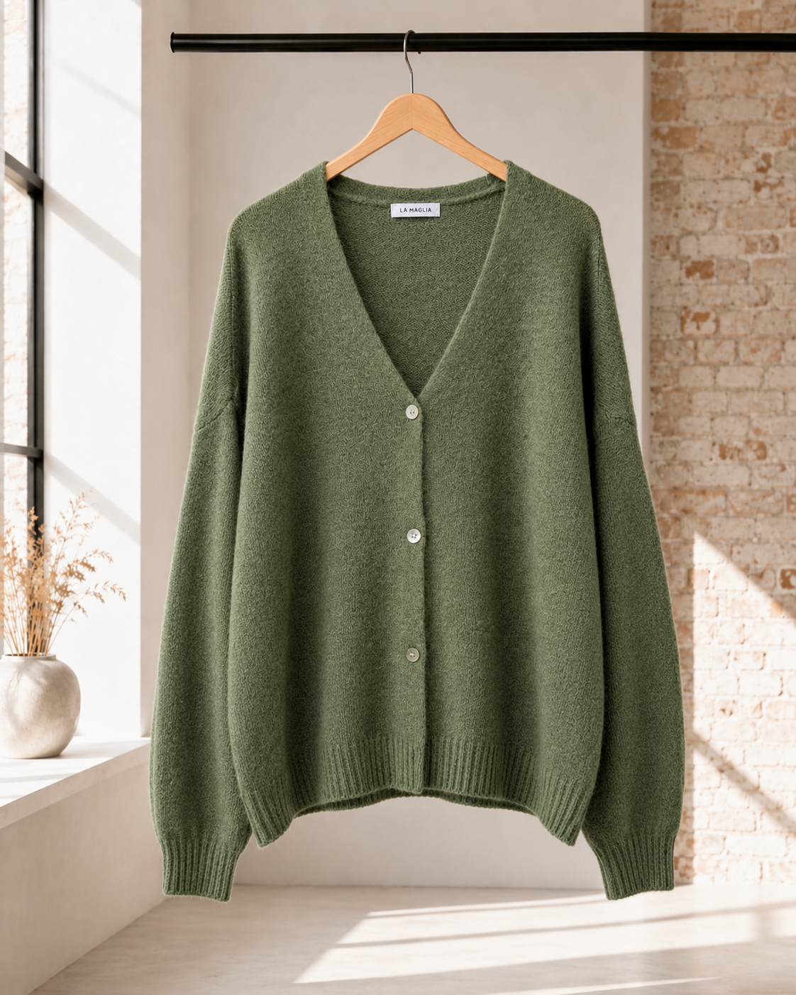 Agnetha – Oversize Alpaka Strickjacke | Made in Italya Cardigan  34-44