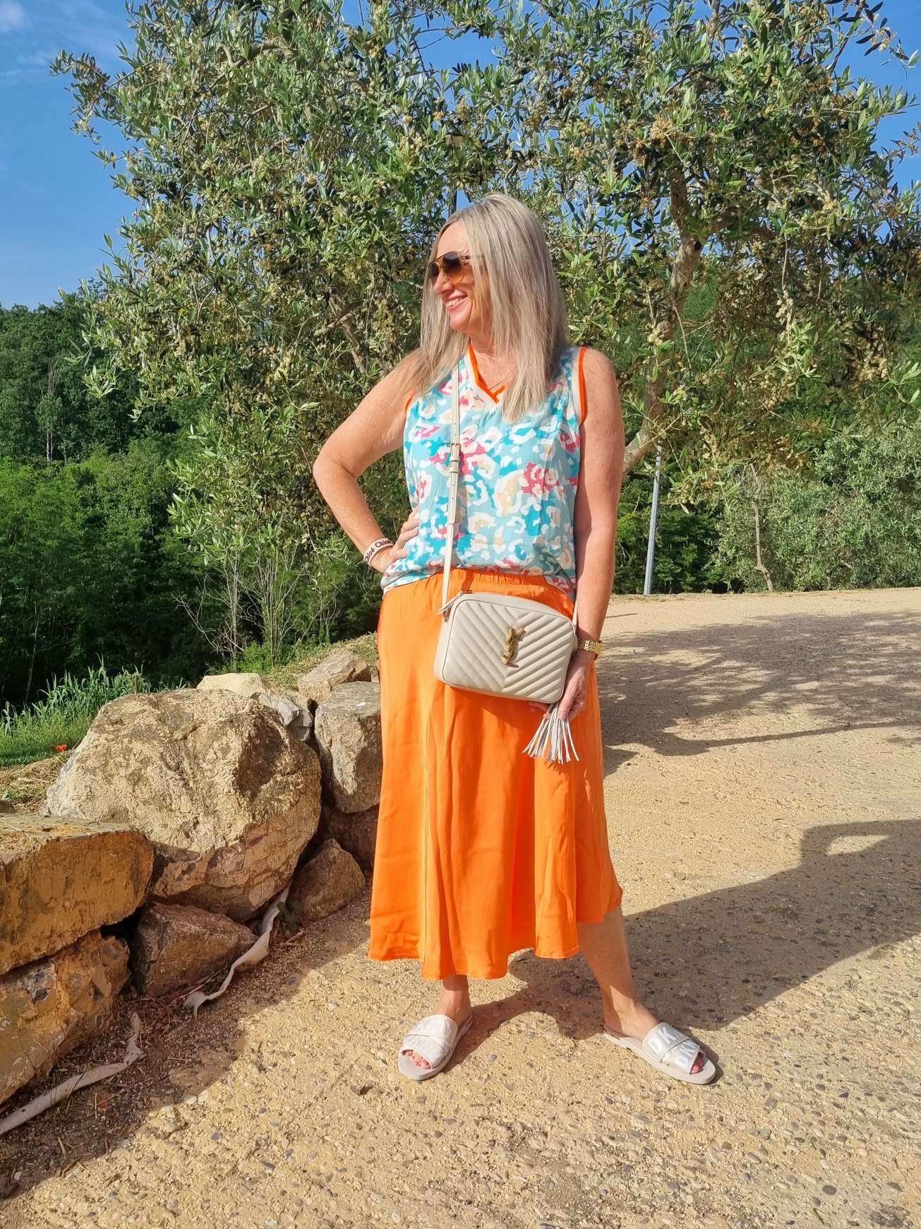 EDLER SATIN SKIRT SABRINA ORANGE Silk Seiden Mix Rock Made in Italy 34-40/42 EDLER SATIN SKIRT SABRINA ORANGE Silk Seiden Mix Rock Made in Italy 34-40/42