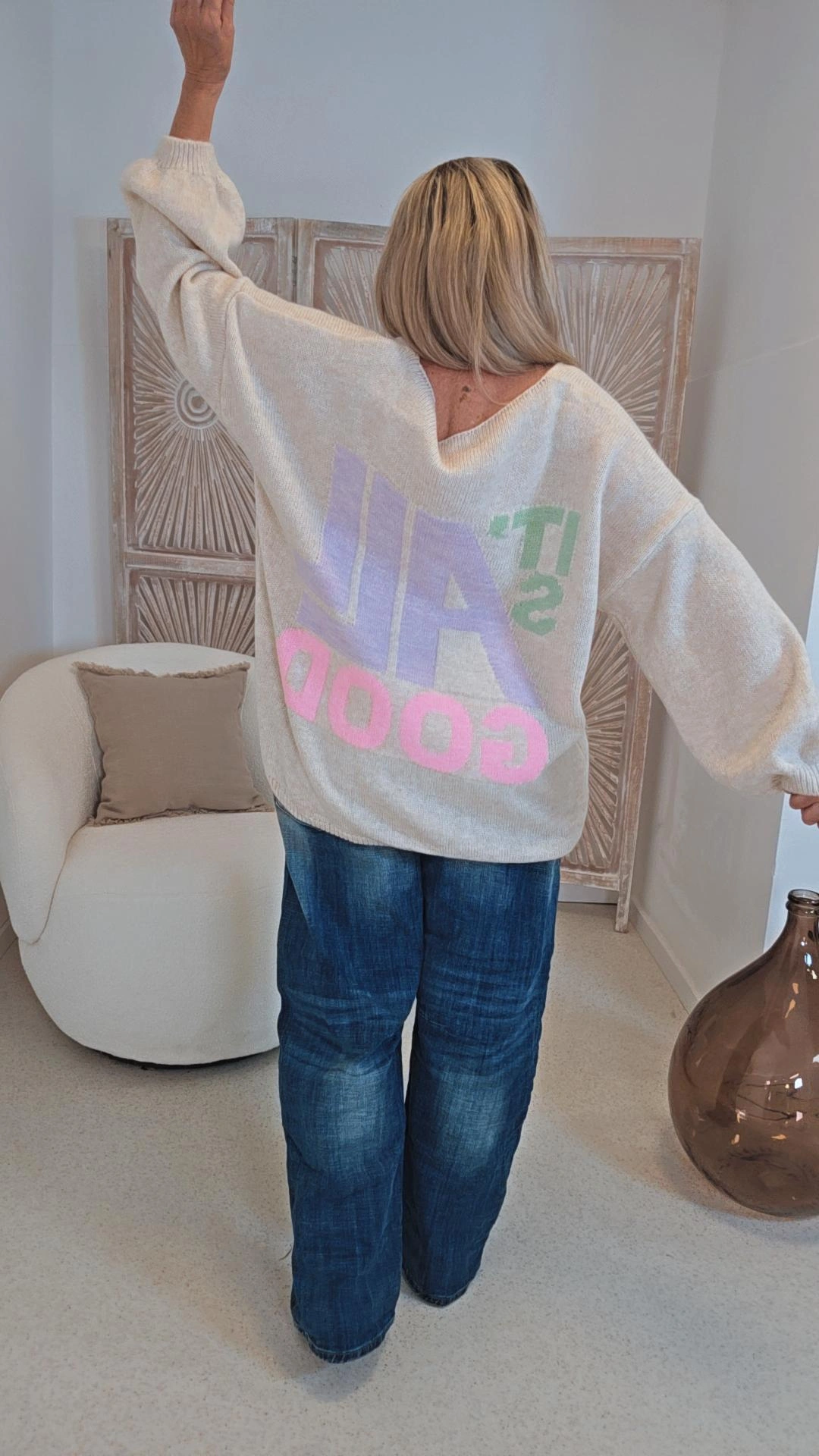 TREND PULLOVER CELINA Made in Italy Strickpullover 34-44 Smile Good 
