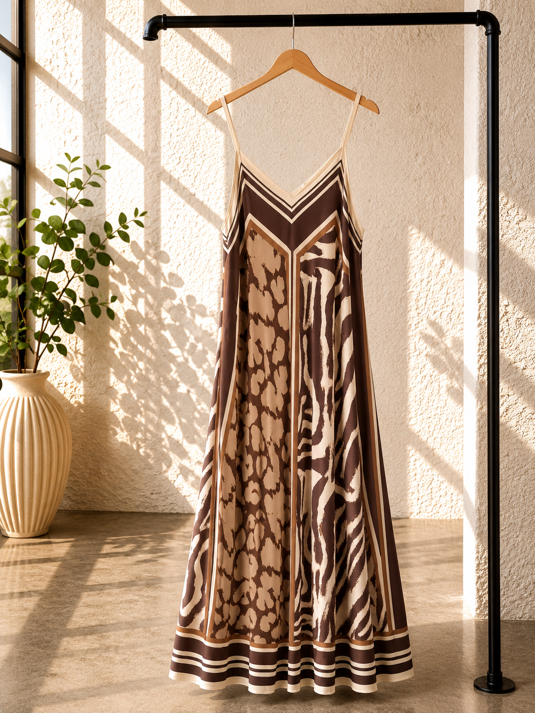 🦓 Maxikleid Safari Zuri – Made in Italy 🇮🇹 (bis Gr. 42)