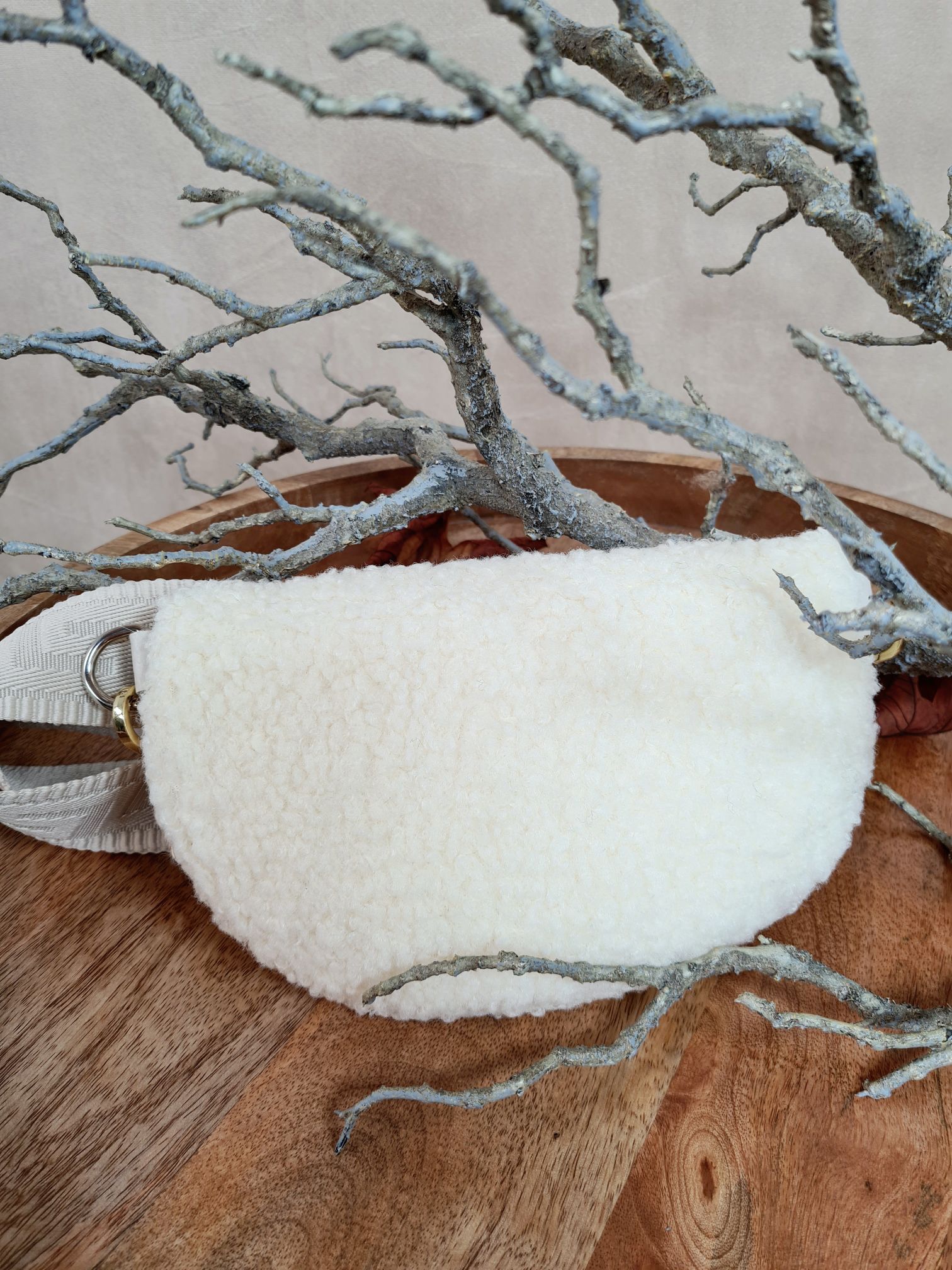 BAUCHTASCHE TEDDY S AURI CREME Umhängetasche mit Leder Made in Italy BAUCHTASCHE TEDDY S AURI CREME Umhängetasche mit Leder Made in Italy