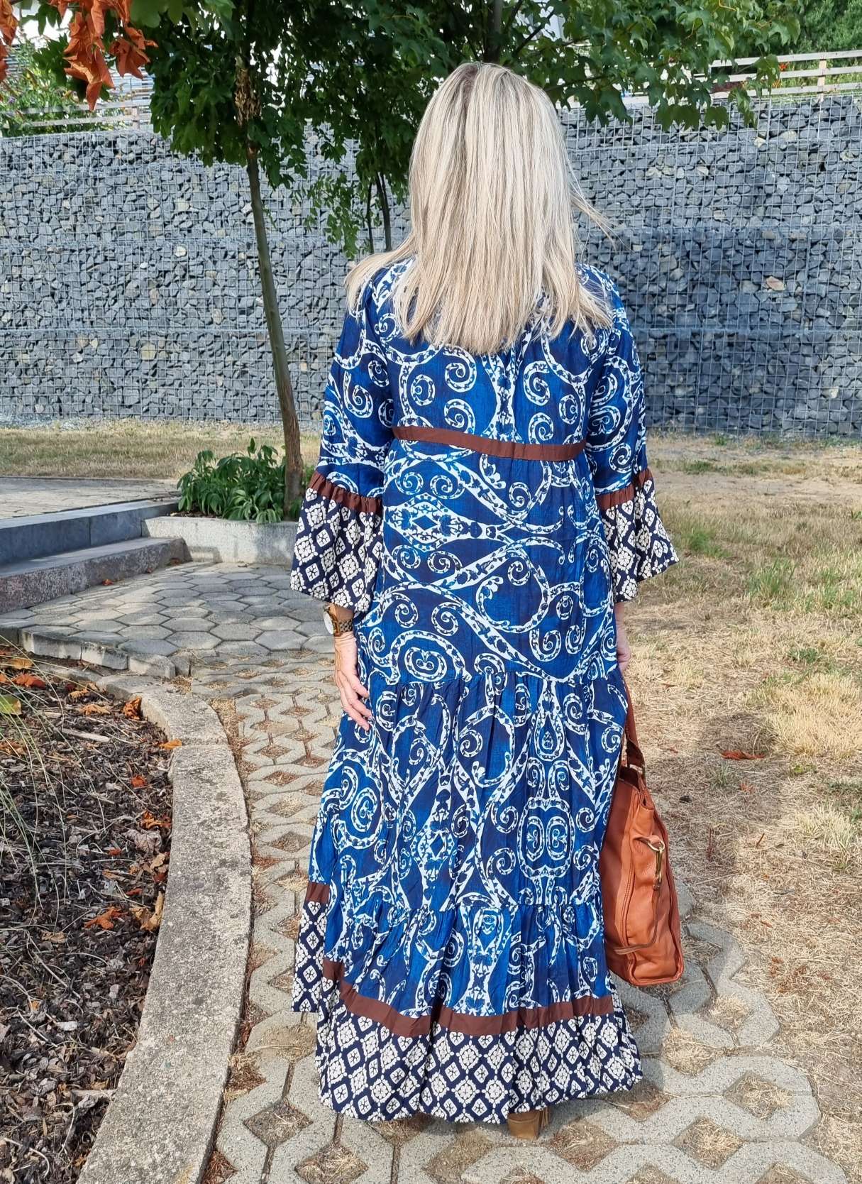 MAXI TUNIKA DRESS STROMBOLI BLAU 34-40/42 Made in Italy langes Kleid Hängerchen Tunikakleid MAXI TUNIKA DRESS STROMBOLI BLAU 34-40/42 Made in Italy langes Kleid Hängerchen Tunikakleid