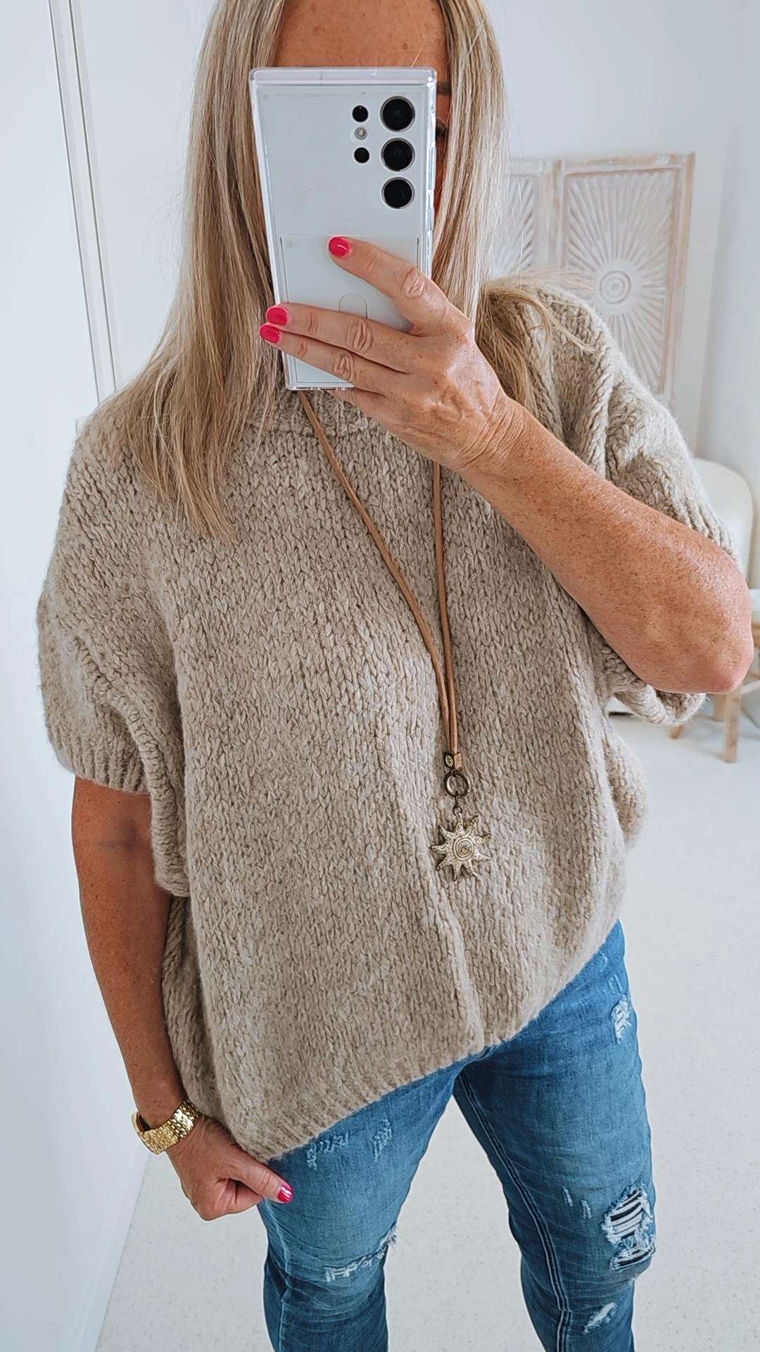 STRICKPULLOVER ELLI Strick Pullover Made in Italy 34-38 Knit Sweater STRICKPULLOVER ELLI Strick Pullover Made in Italy 34-38 Knit Sweater