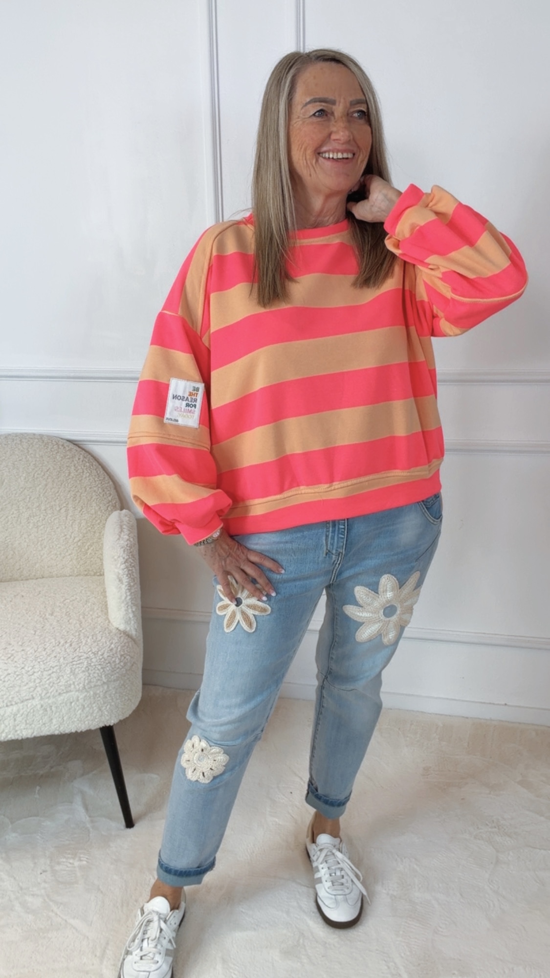 SWEATER PINA STRIPES Made in Italy 36 - 44