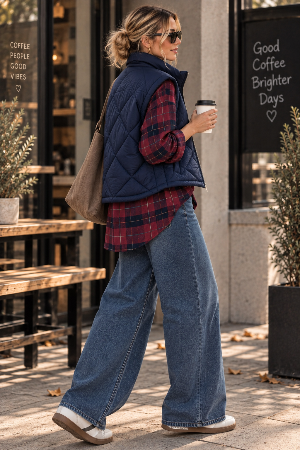 Cozy Flanell Karo Oversize-Bluse I BL0132 I 34-44 I Made in Italy