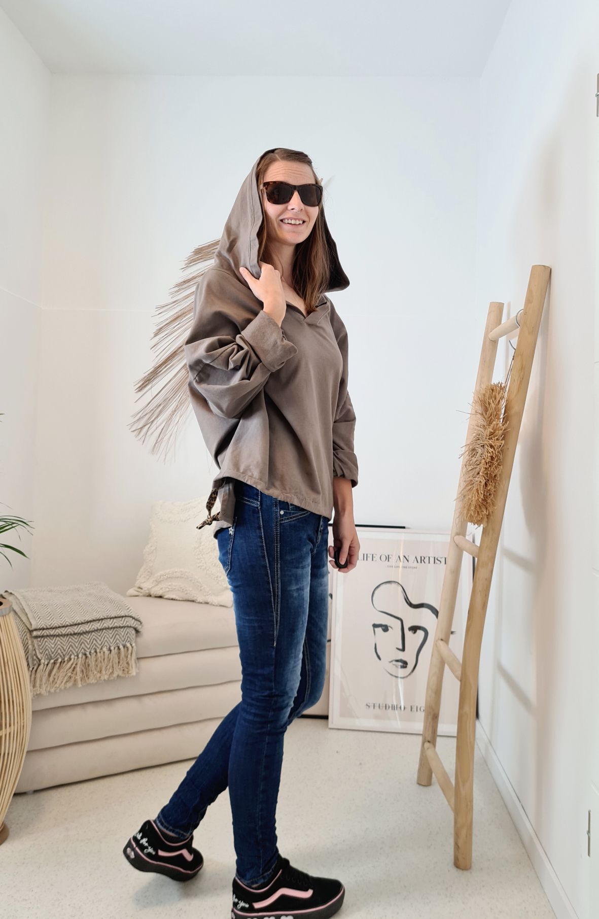 HOODIE NAOMI TAUPE Sweater Kapuze Made in Italy 34-42 Longsleeve Pullover LEO Leopard HOODIE NAOMI TAUPE Sweater Kapuze Made in Italy 34-42 Longsleeve Pullover LEO Leopard