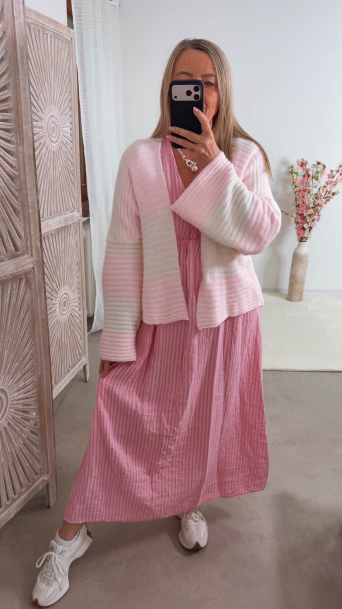 🌸💚✨ Cardigan Stripes Zireliah Made in Itlay 34-42/44 Strickjacke Streifen