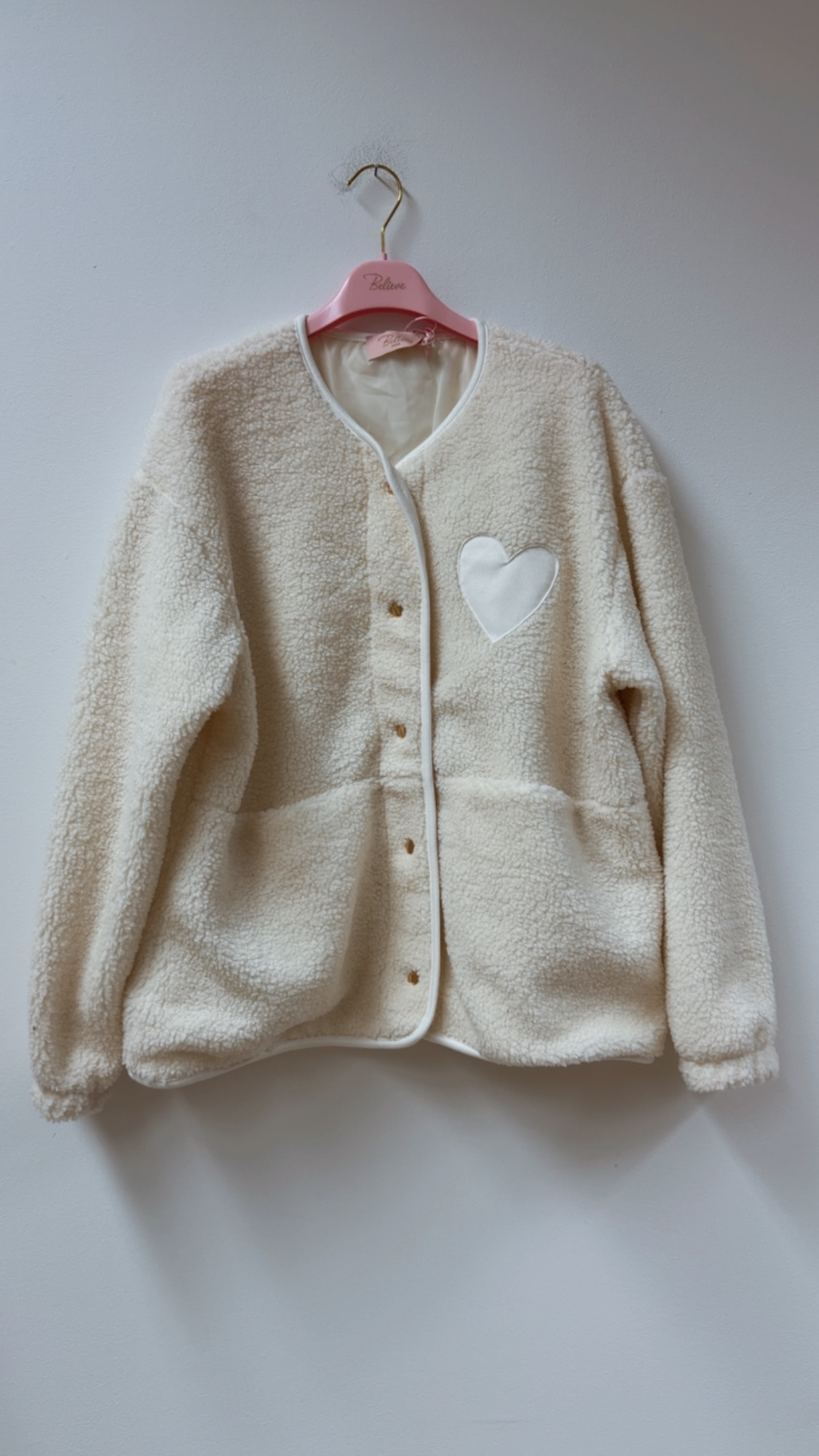 Teddyjacke mit Herz – TJ0122 | Made in Italy | passt bis gute Gr. 42