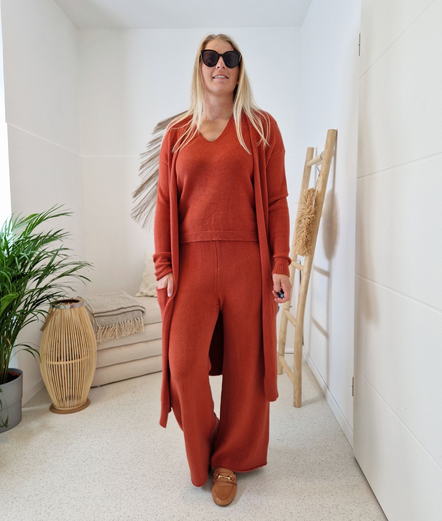 3-TEILIGES STRICK SET BEATRICE ROST 36-40 Made in Italy Hose Pullunder Mantel Cardigan 3-TEILIGES STRICK SET BEATRICE ROST 36-40 Made in Italy Hose Pullunder Mantel Cardigan