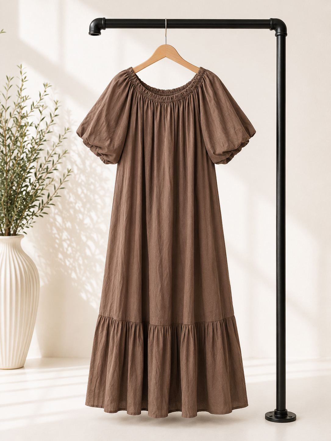 Baumwollkleid Santorini – Made in Italy | Off-Shoulder oder klassisch tragbar | bis Größe 42/44