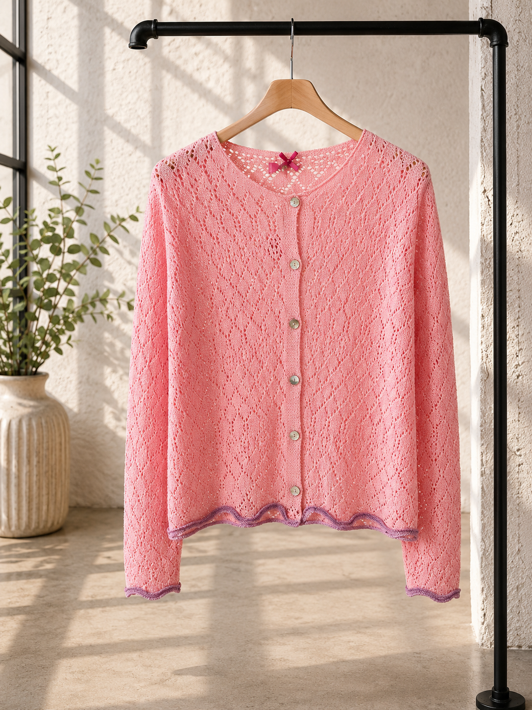 Strickjacke Cara Gina Lochmuster Made in Italy 34-42/44 ACHTUNG SOMMERSCHNAPPER SIND VOM UMTAUSCH AUSGESCHLOSSEN