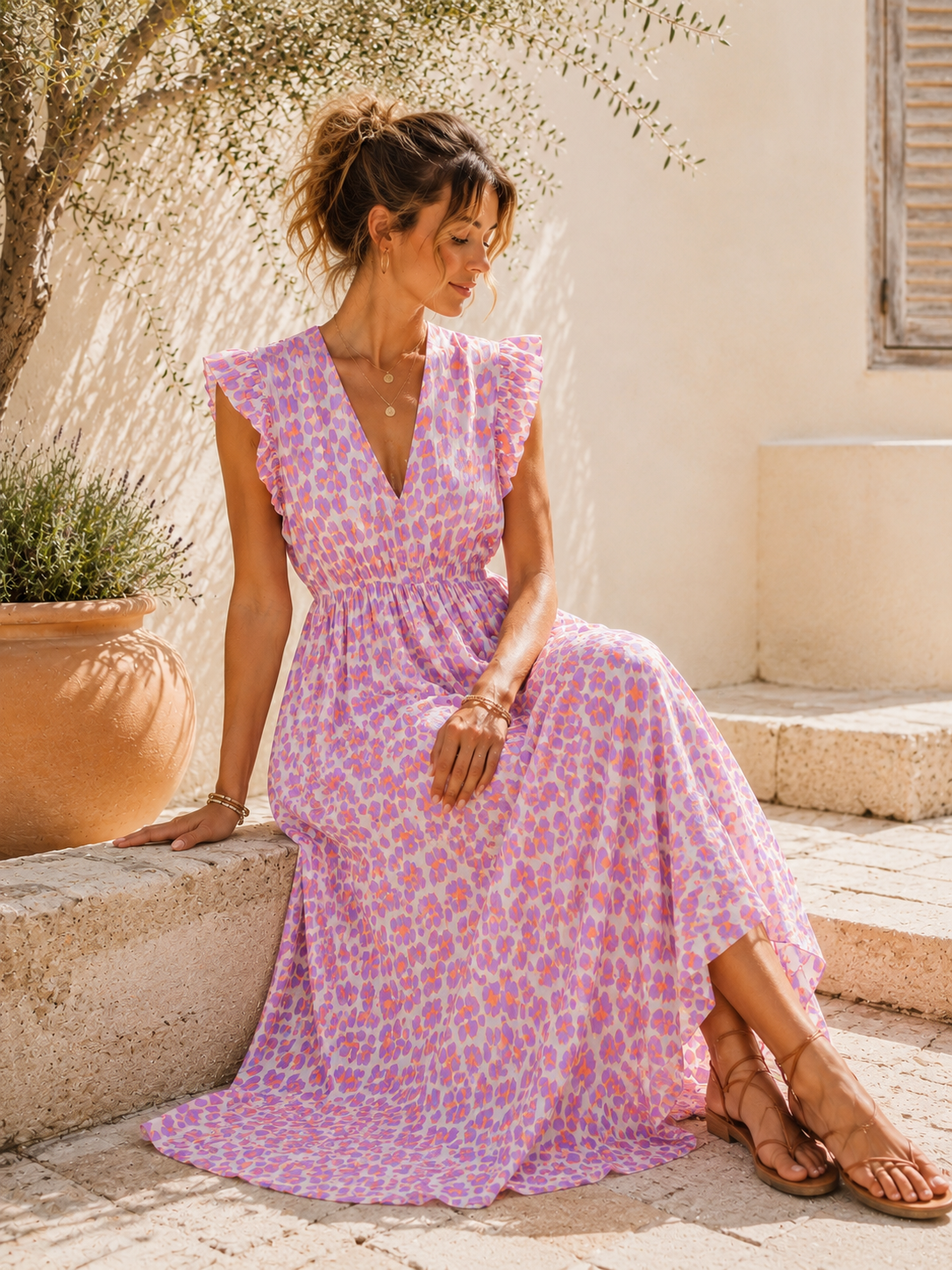 Kleid Arusha – Musselinkleid mit Boho-Charme  – Made in Italy |  tragbar bis Größe 42/44