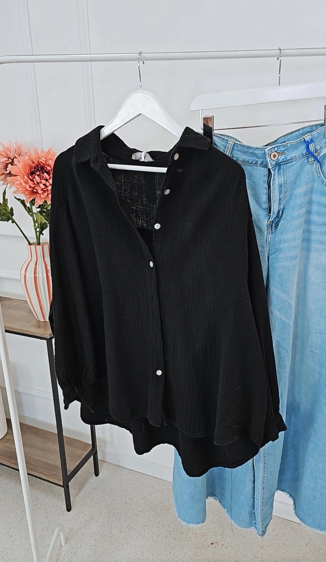 MUSSELIN BLUSE ROSALIE UNI Made in Italy 34-44
