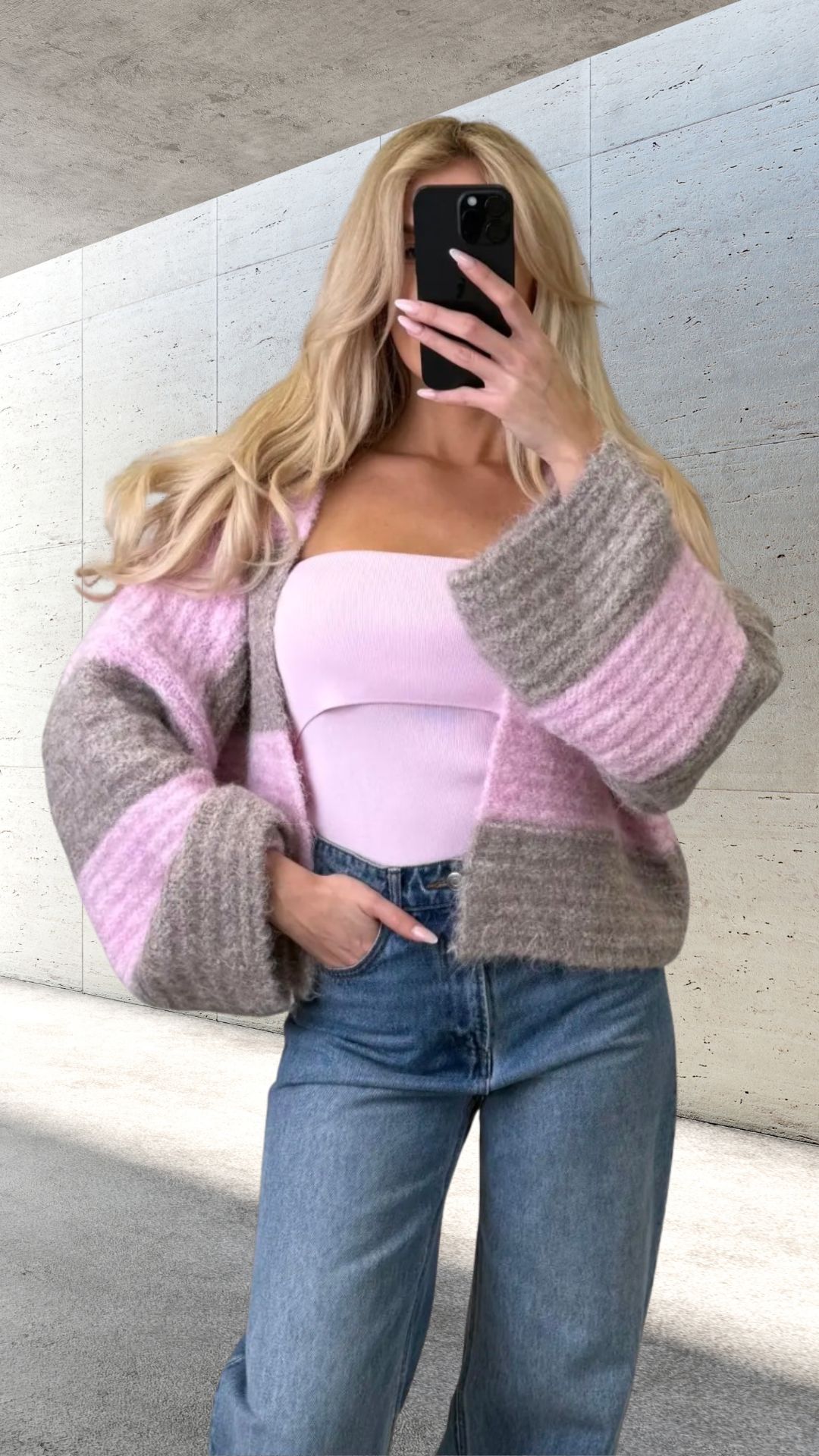 LUNA STRIPE CARDIGAN PARIS Strickjacke Italy Style 34-42