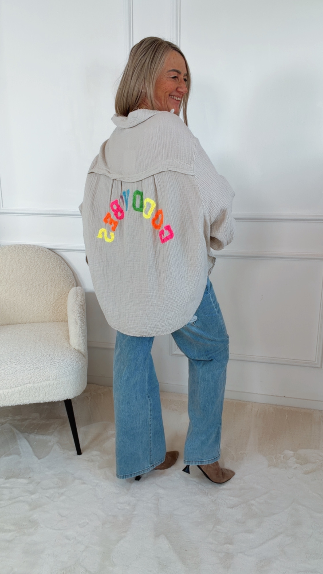 Musselinbluse Goodvibes 34 - 44 Made in Italy