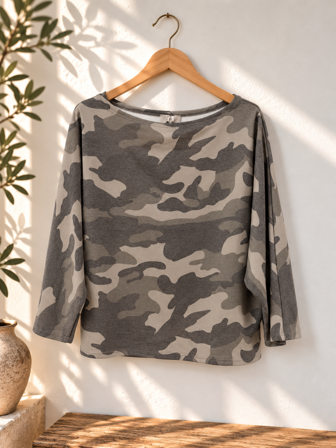 LONGSLEEVE CAMOUFLAGE Made in Italy Gr. 36 - 46 LS0108 Sweater