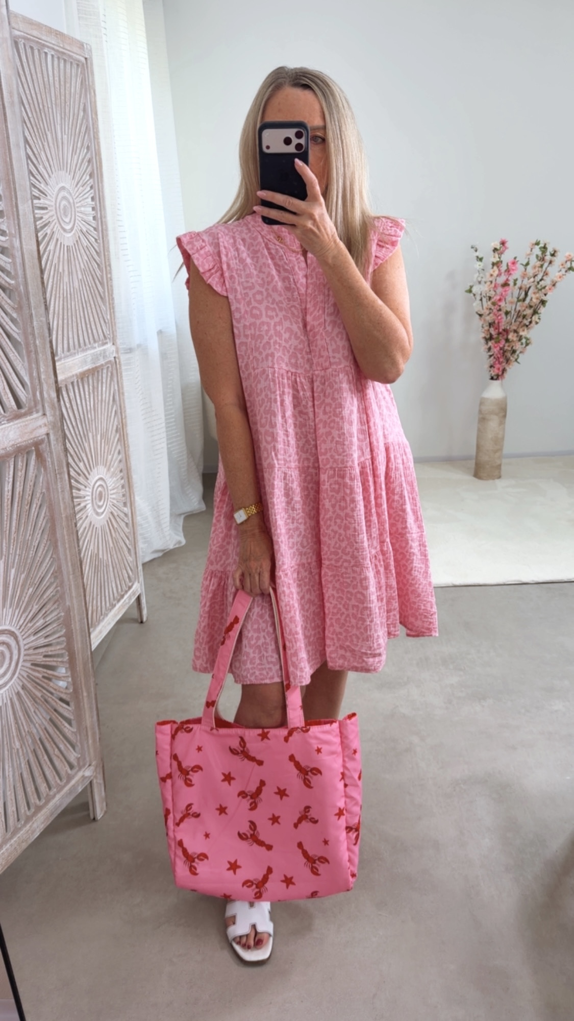 LEO MUSSELIN KLEID TAMI ROSA ALTROSA kurz Rüschen 34 - 42