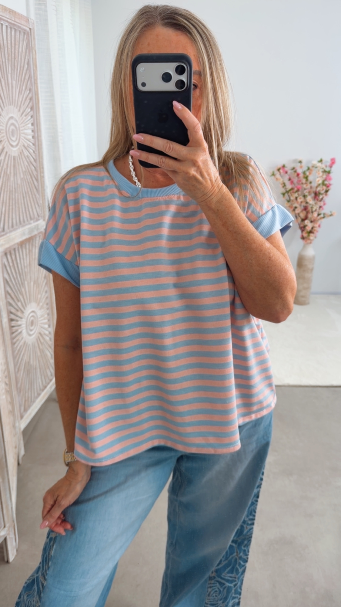 🌈✨ Streifen Shirt Nuvia Stripes Made in Italy 34-42/44