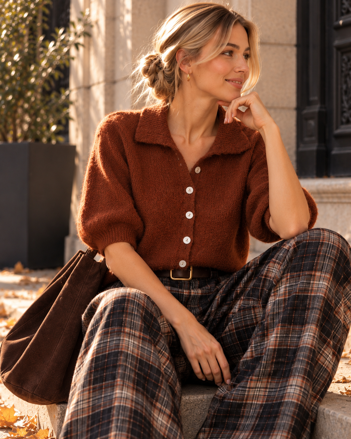 Cardigan Basic Alpaka Uni I ST0076 I Made in Italy 34-44 Strickjacke