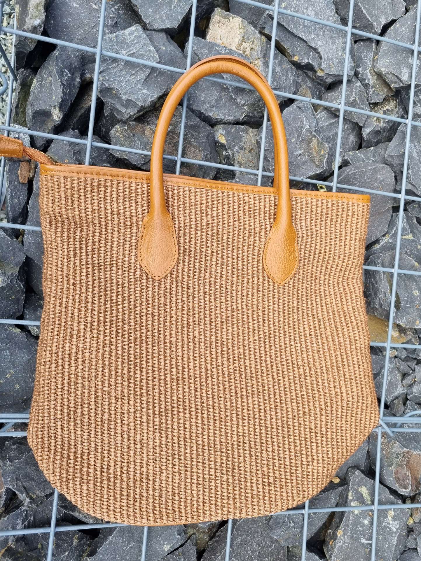 BAST SHOPPER ARIA COGNAC Leder Tasche Shopping Bag Umhängetasche Made in Italy BRAUN BAST SHOPPER ARIA COGNAC Leder Tasche Shopping Bag Umhängetasche Made in Italy BRAUN