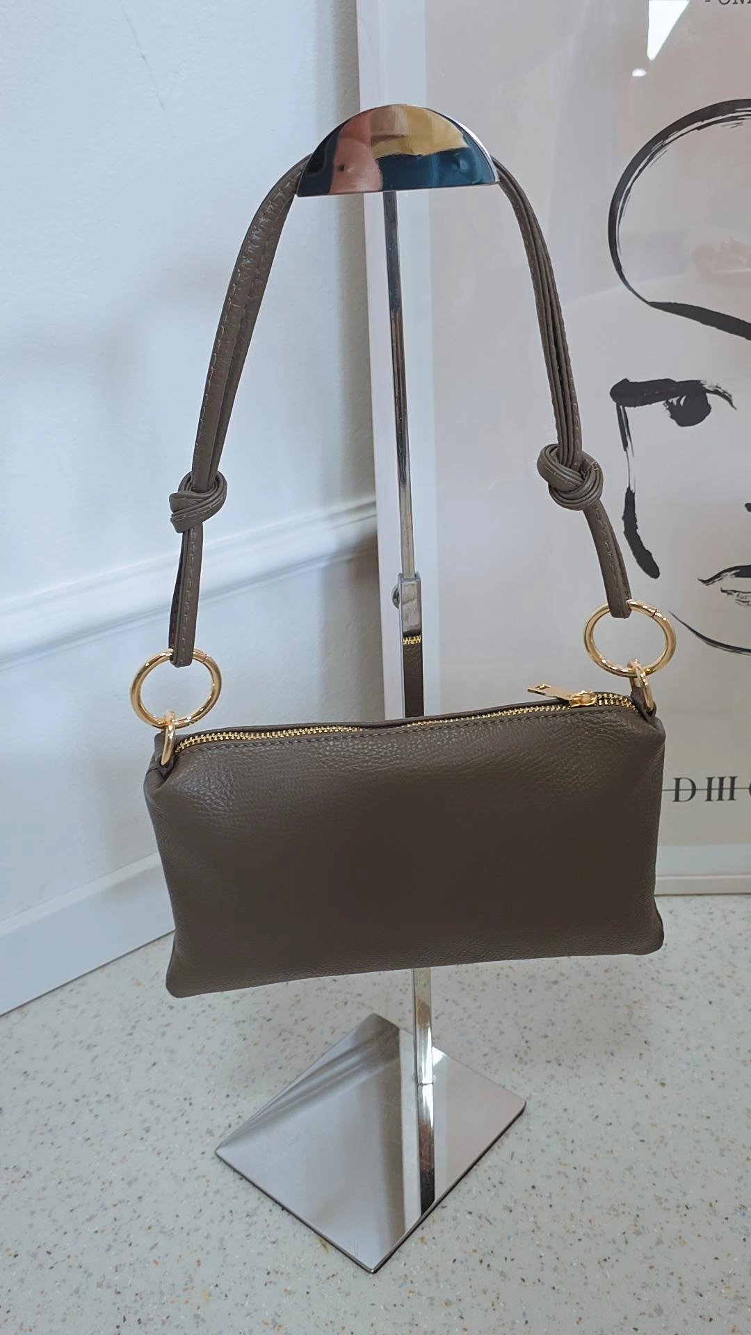 LEDERTASCHE MALIA Made in Italy Clutch Umhängetasche