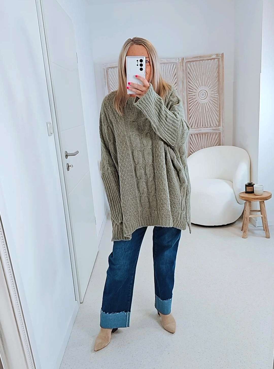 STRICKPULLOVER ZOPFMUSTER TARA Oversize Pullover Made in Italy 36 - 48/50 STRICKPULLOVER ZOPFMUSTER TARA Oversize Pullover Made in Italy 36 - 48/50