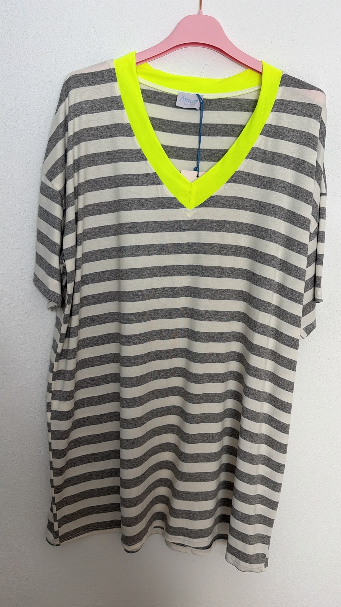 Beach T-Shirt-Kleid Palina Blockstreifen Made in Italy 34-44