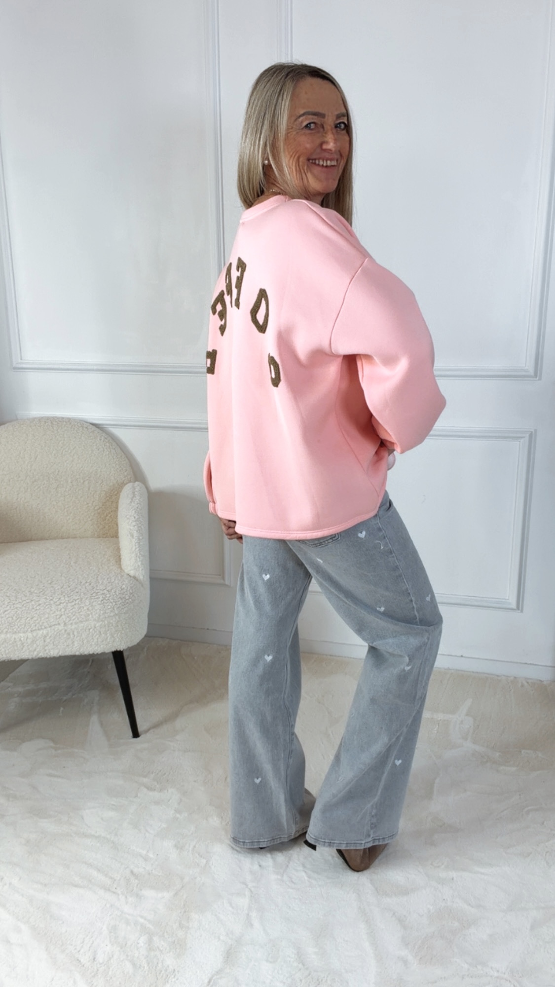 STATEMENT SWEATER COFFEE  Made in Italy 34-42