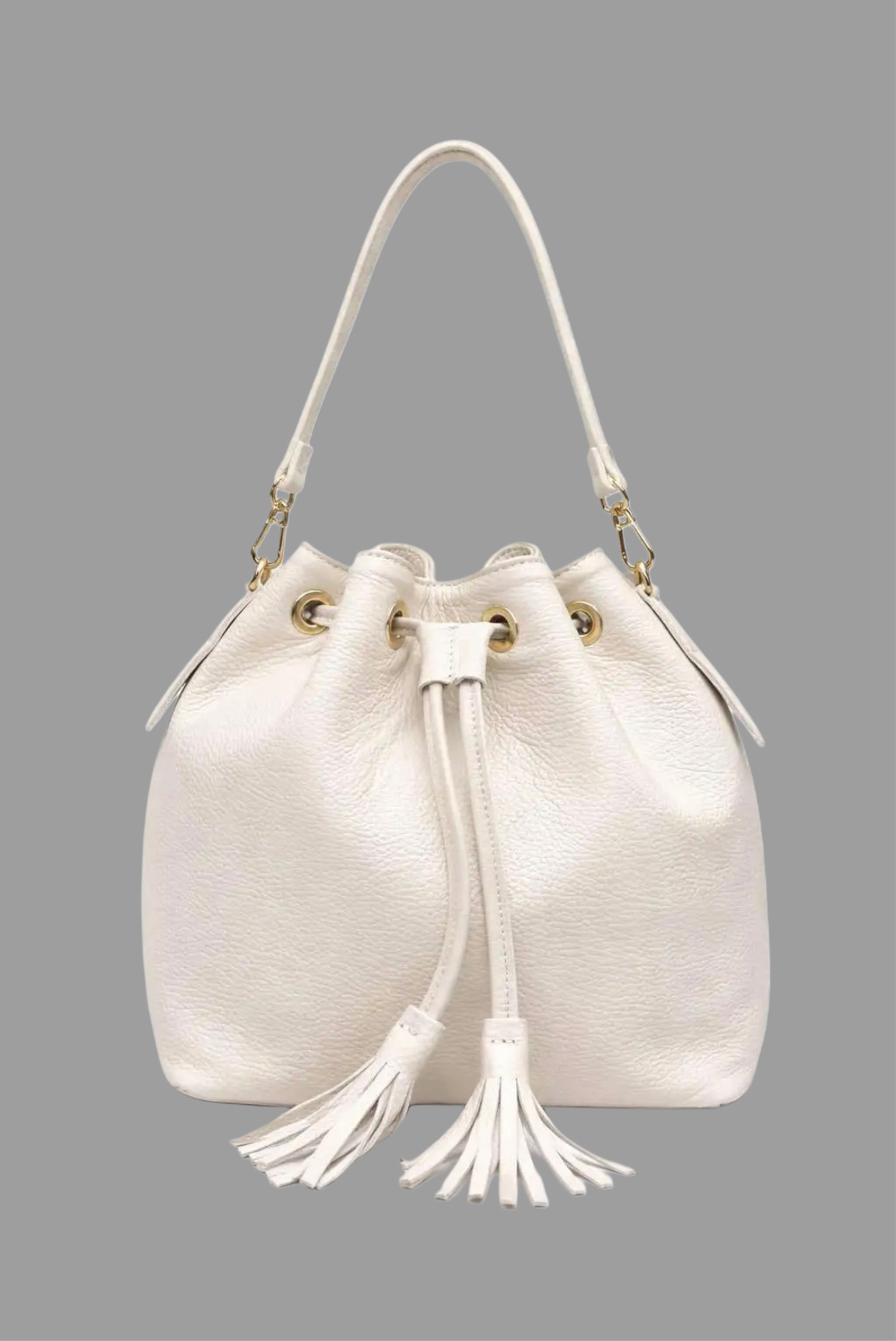 Echtleder-Beuteltasche CHLONES mit Quasten – stilvoll & feminin Made in Italy