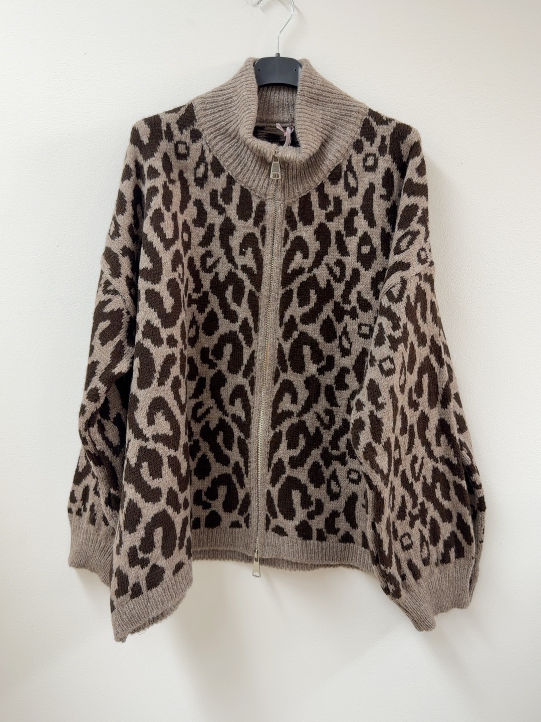 Cardigan-Leo mit Zwei-Wege-Reißverschluss I SJ0071 I Made in Italy 34-42/44 Strickjacke