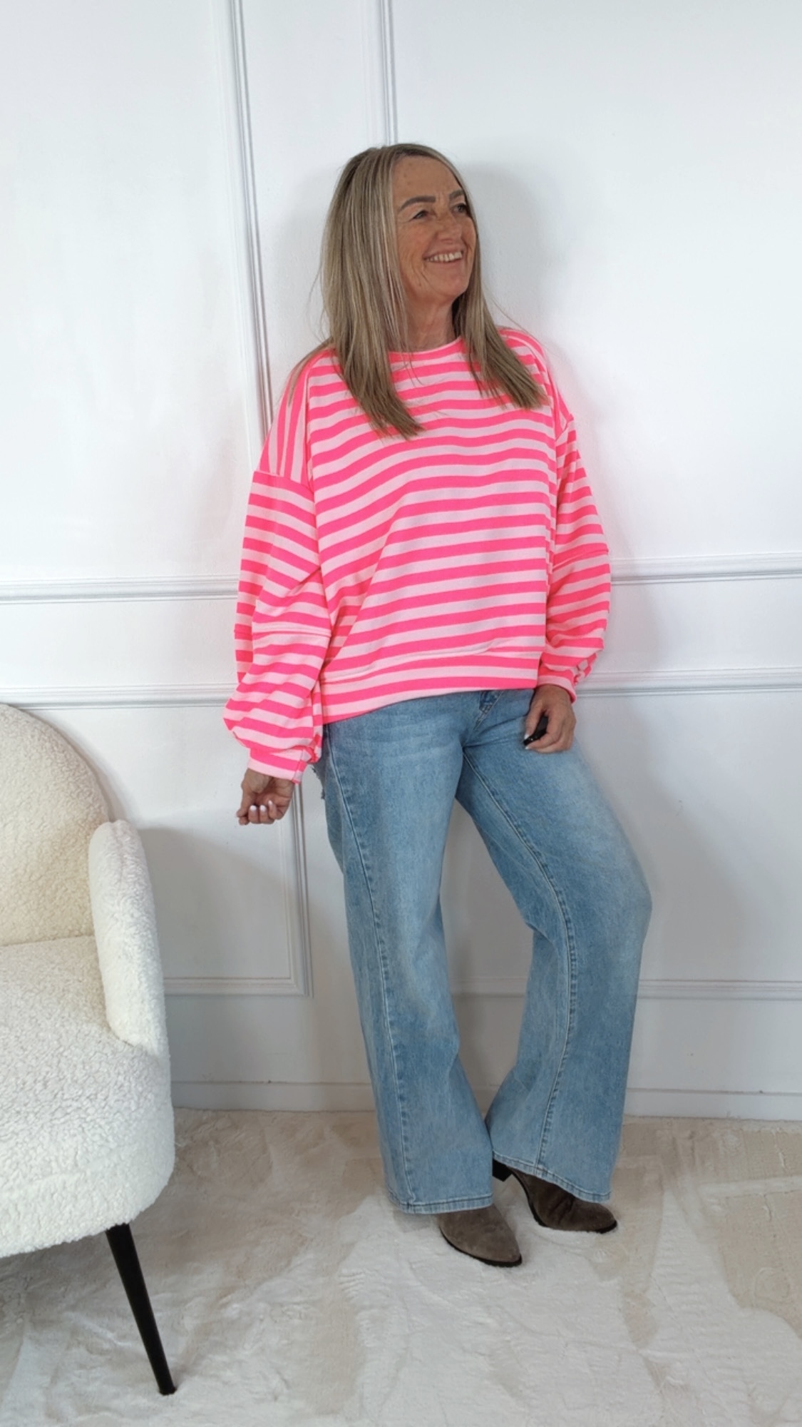 SWEATER CELESTINA STRIPES Made in Italy 36 - 42
