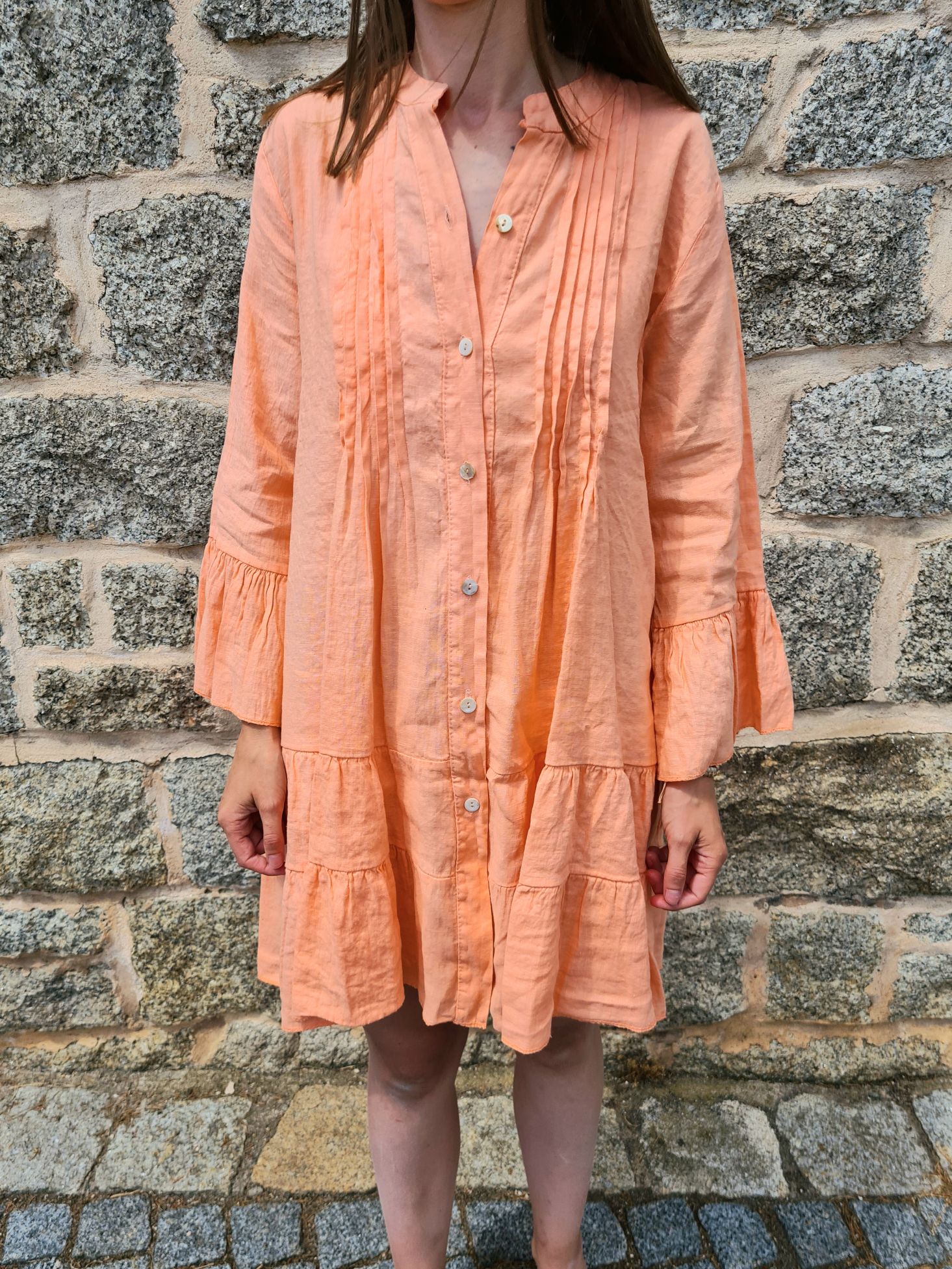 LINEN TUNIKA DRESS LIVA KORALLE 34-40 Made in Italy Leinen Kleid Leinenkleid Linendress LINEN TUNIKA DRESS LIVA KORALLE 34-40 Made in Italy Leinen Kleid Leinenkleid Linendress