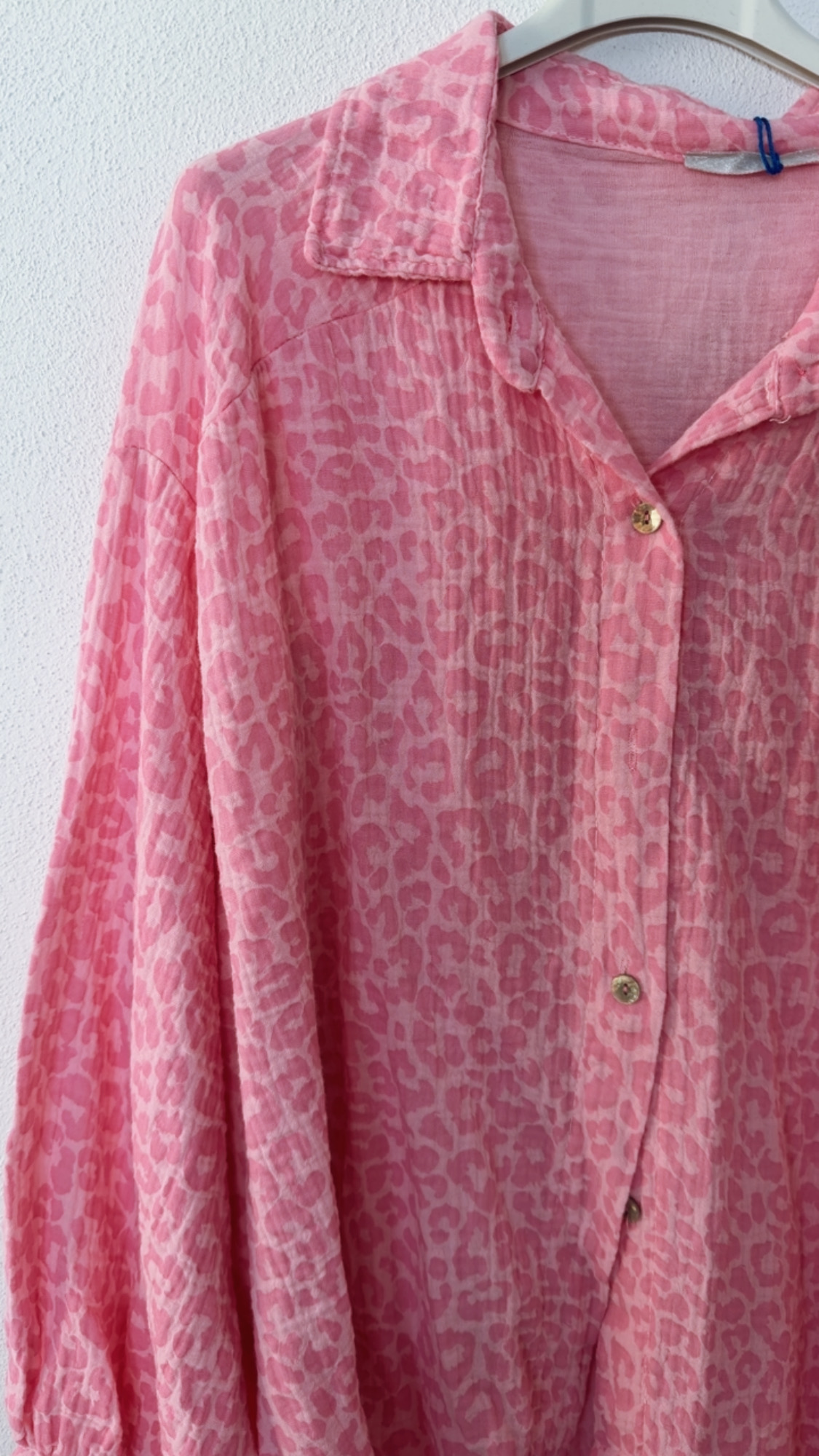 MUSSELIN BLUSE MEGAN LEO KURZ Made in Italy 34-44
