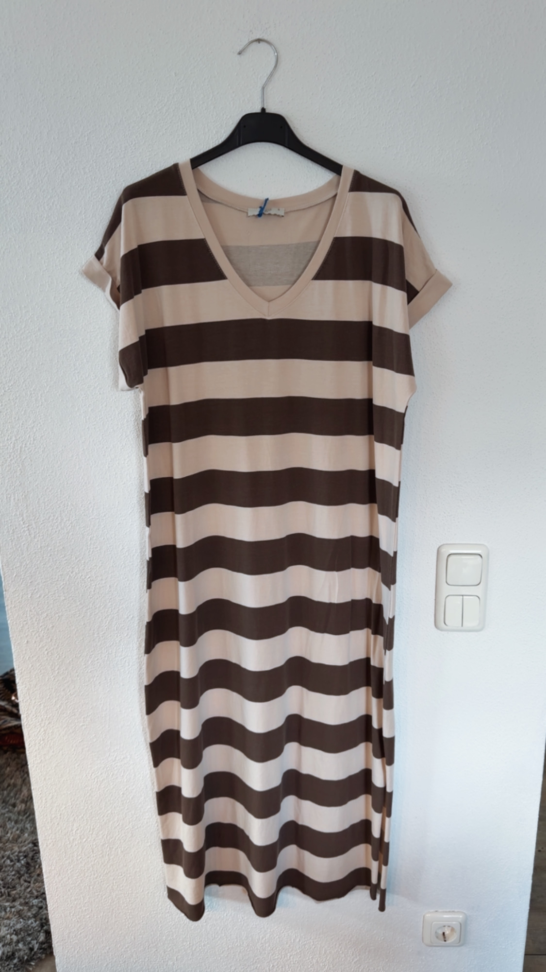 🌸 Shirtkleid „Candy Breeze Stripes – Blockstreifen Made in Italy 34-42