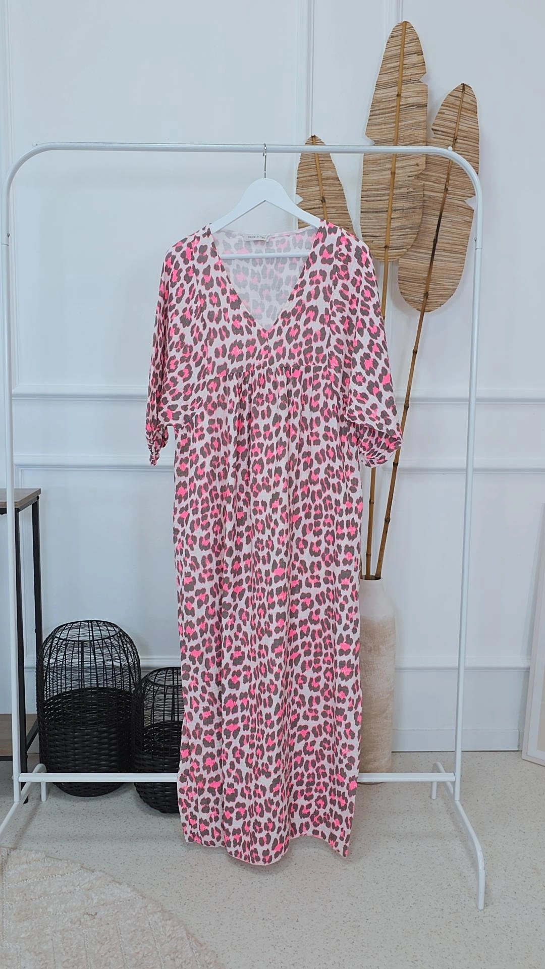 MUSSELIN OVERSIZE DRESS  MOMBASA NORMAL SIZE  LEO Kleid Made in Italy 34-42/44