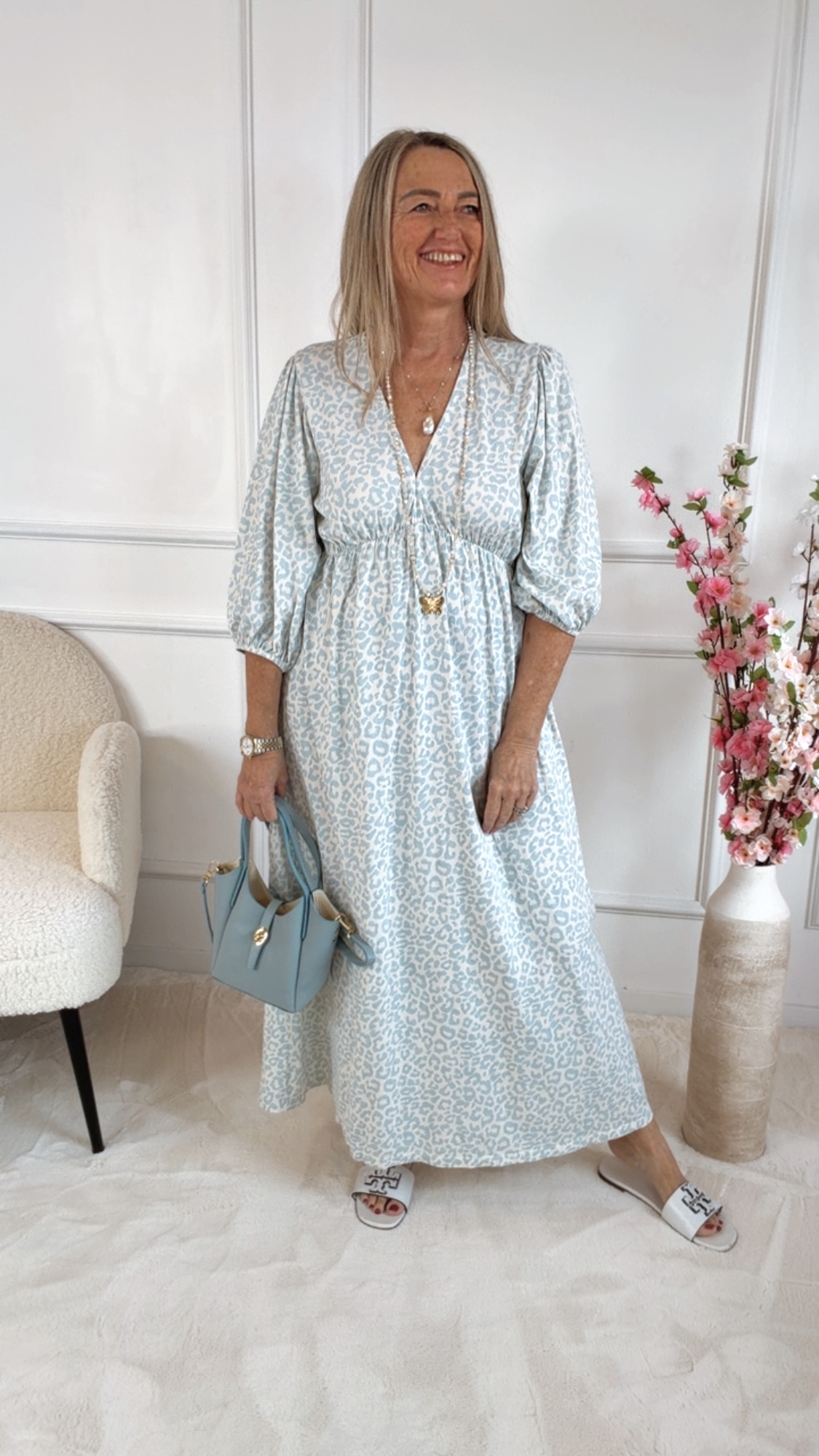 🐆🌸KLEID HANNAH LEO-MUSTER BAUMWOLLE Made in Italy 34-42