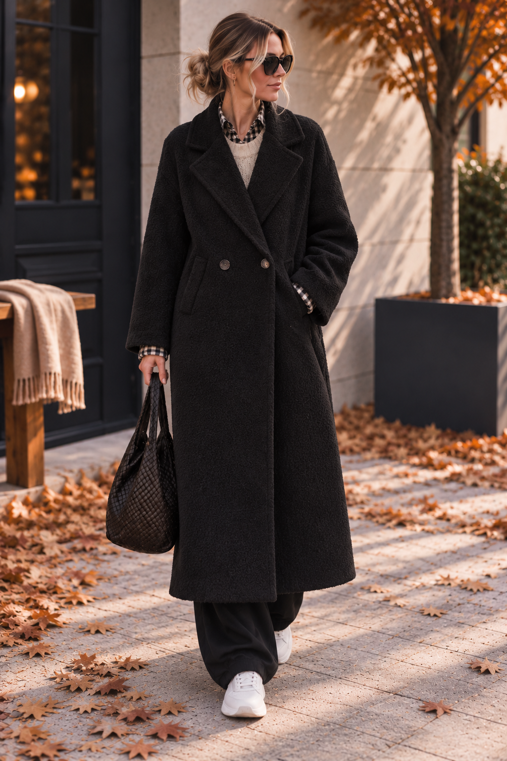 Mantel Trench Coat Schwarz I TC0155 I Made in Italy 34 - 42
