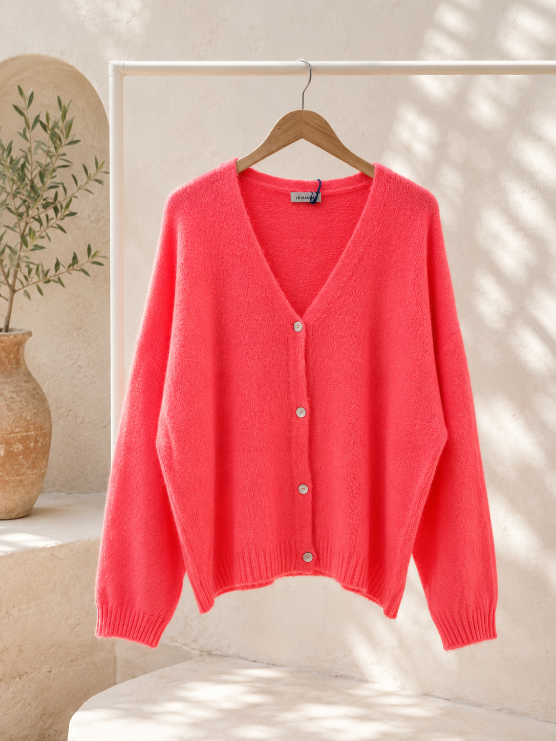 Agnetha – Oversize Alpaka Strickjacke | Made in Italya Cardigan  34-44