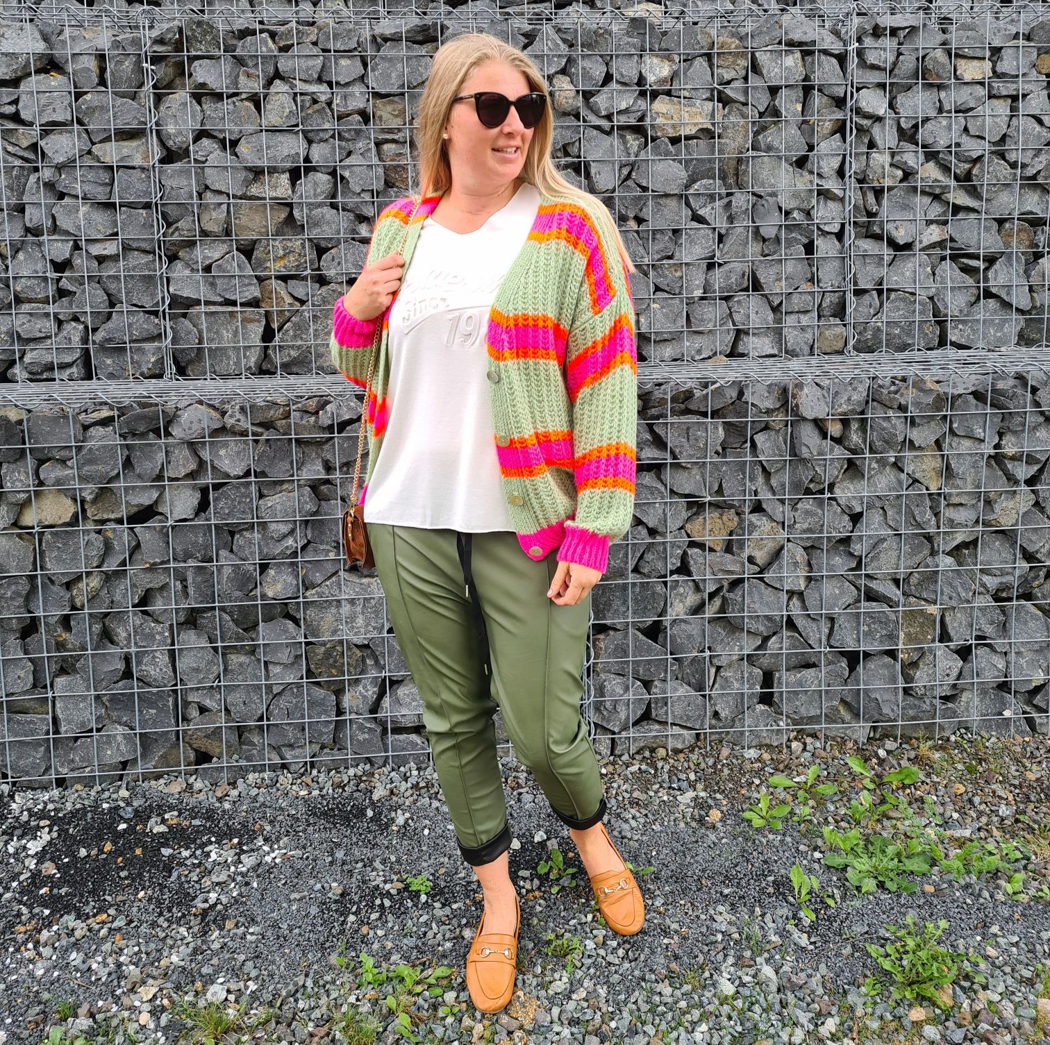 SHORT KNIT CARDIGAN MYKONOS STRIPES BUTTONS LIGHT GRÜN ORANGE PINK kurze Strick Jacke Made in Italy Streifen Knöpfe 34-42 SHORT KNIT CARDIGAN MYKONOS STRIPES BUTTONS LIGHT GRÜN ORANGE PINK kurze Strick Jacke Made in Italy Streifen Knöpfe 34-42