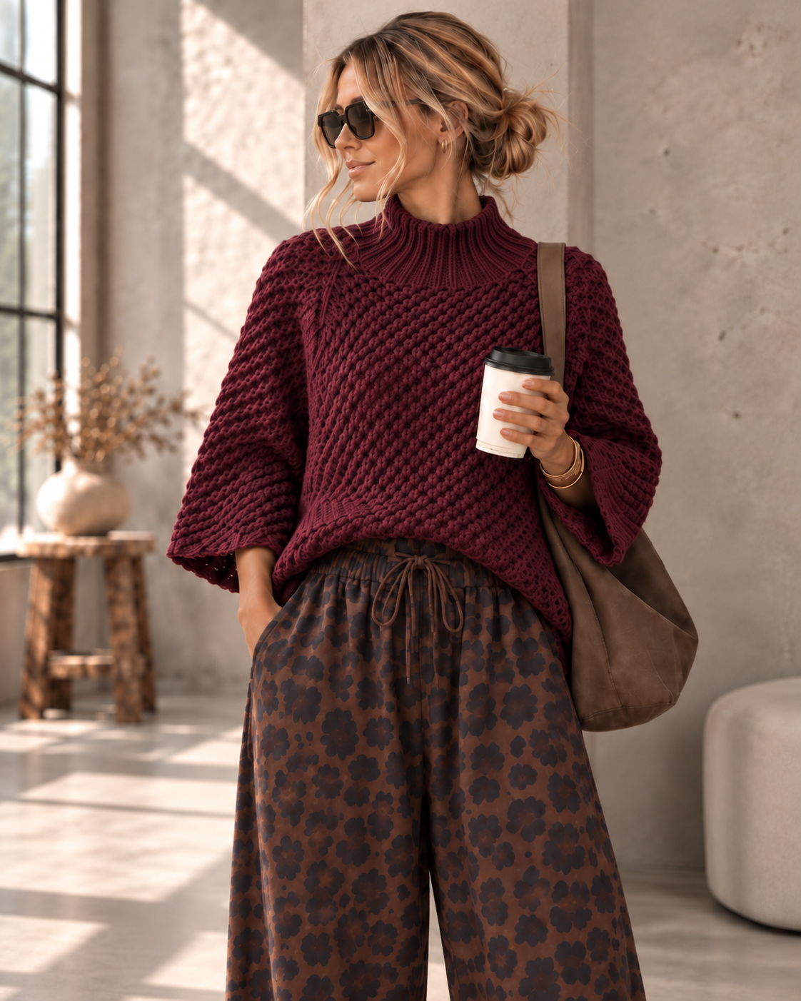 Strickpullover mit Stehkragen I SP0153 I 34-40/42 I Made in Italy