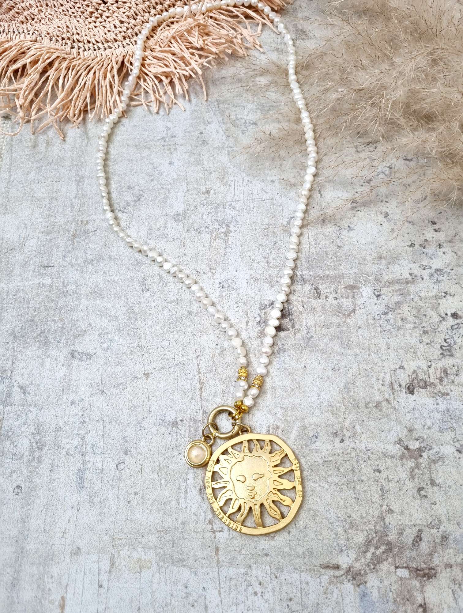 76x64mm gold Metallperlen Nellys 1 großer Anhänger Sonne ca 