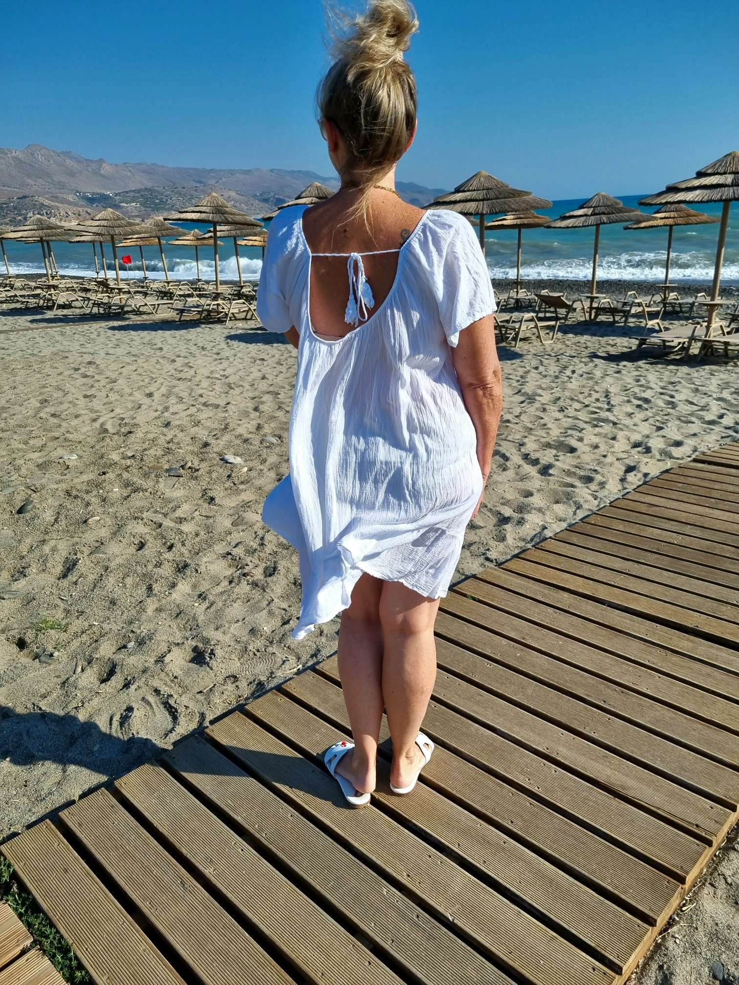 MIDI DRESS CAPRI WEISS 34-42 Made in Italy kurzesTunika Kleid Oversize Longbluse Sommerkleid MIDI DRESS CAPRI WEISS 34-42 Made in Italy kurzesTunika Kleid Oversize Longbluse Sommerkleid