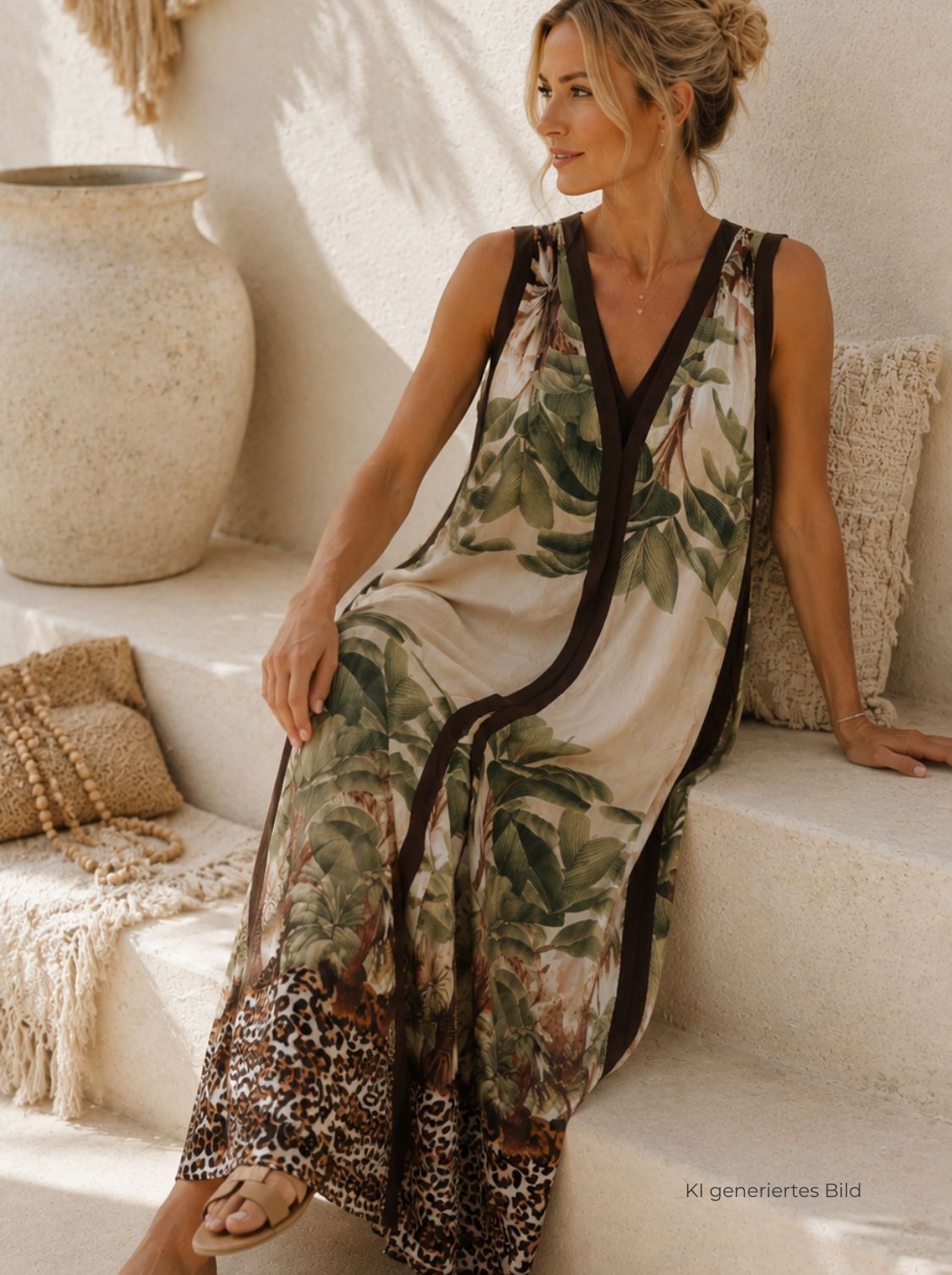Kleid „Tavira“ – Tropical Silk Dress 🌿  – Made in Italy Gr. 34-42/44