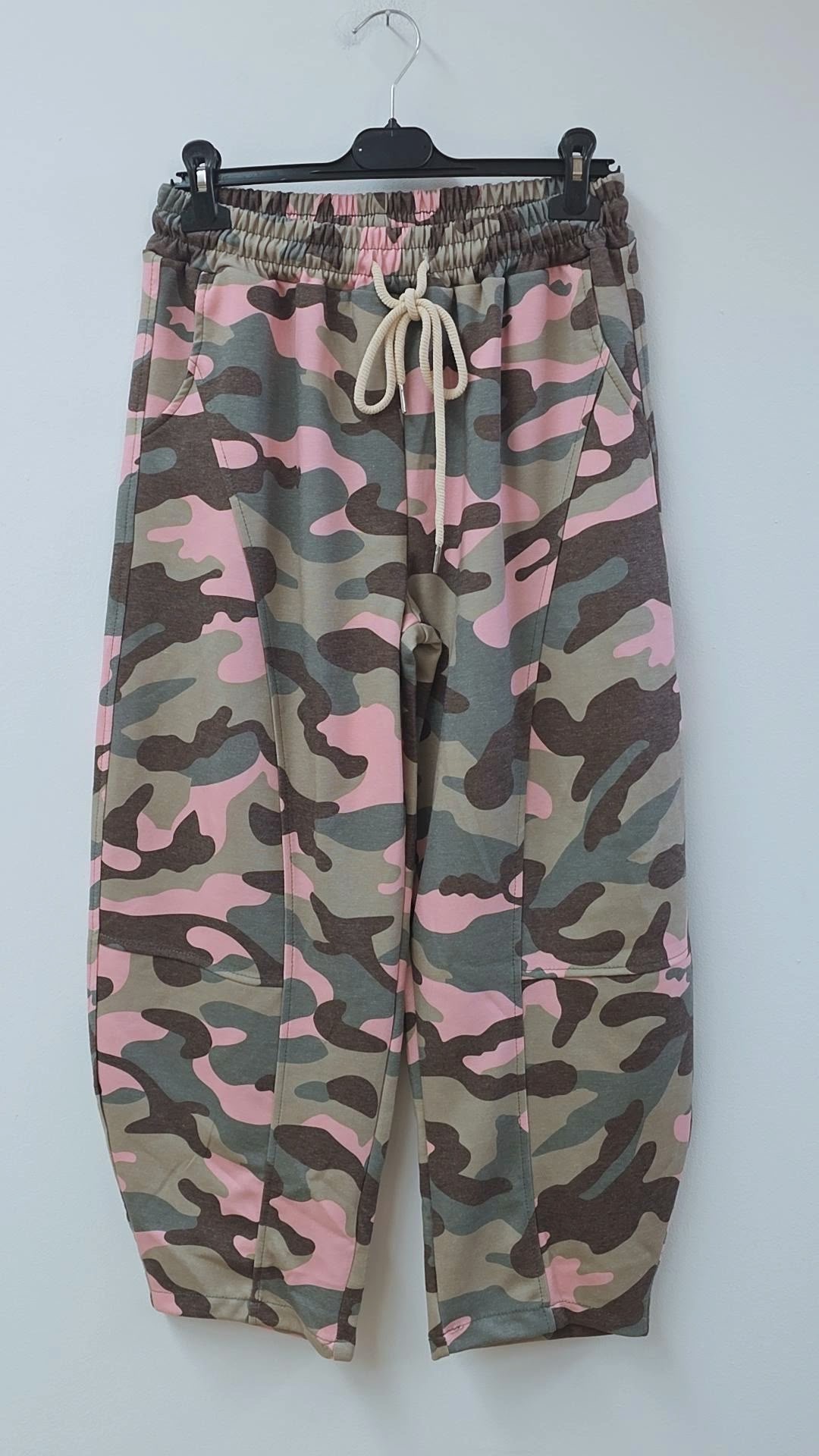 Ballon-Jogpant Amaris CAMOULFAGE HO0124 – lässige Basic Pants für jeden Tag Made in Italy 34-42/44