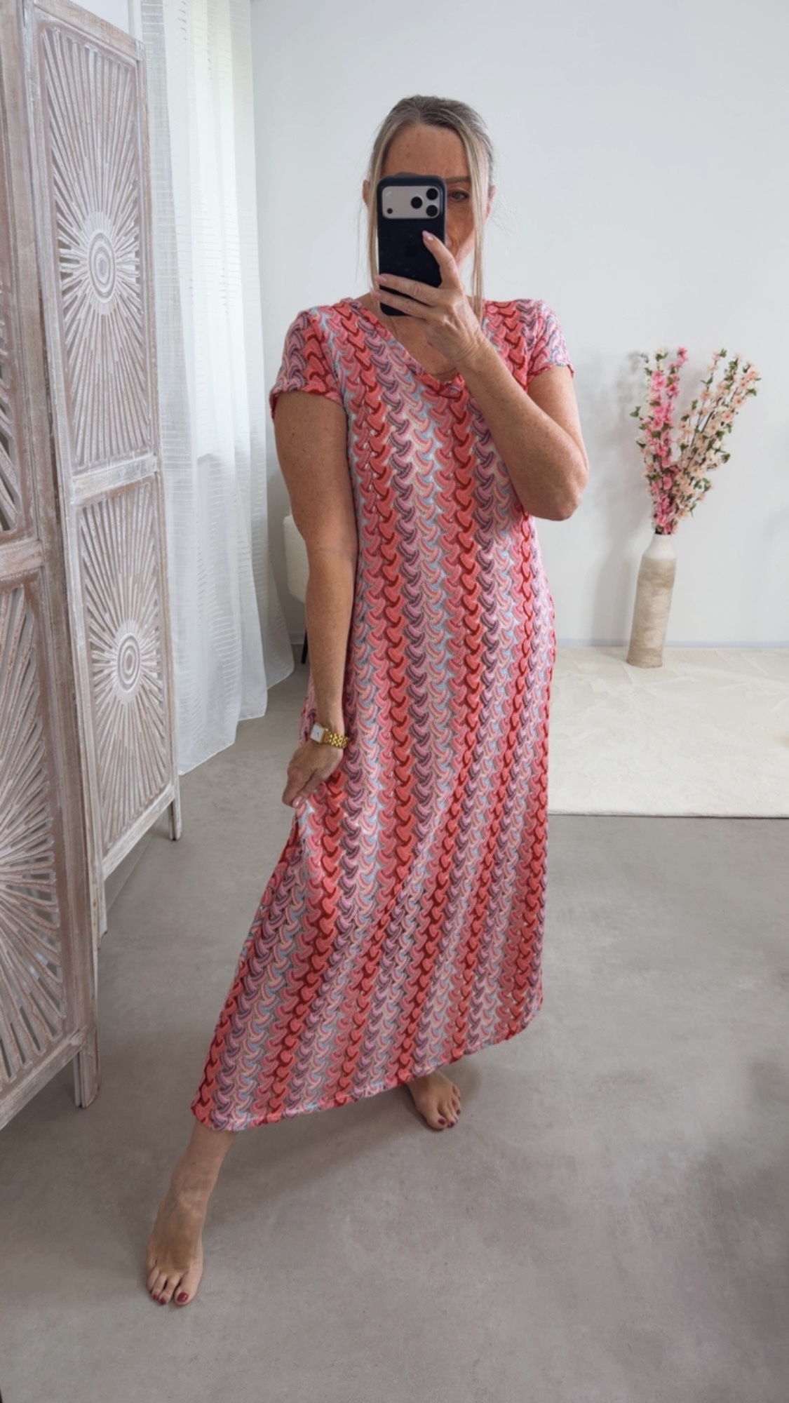 🌺🏝️✨ Sommer-Strickkleid Stromboli Mulitcolor Made in Italy 34-40/42