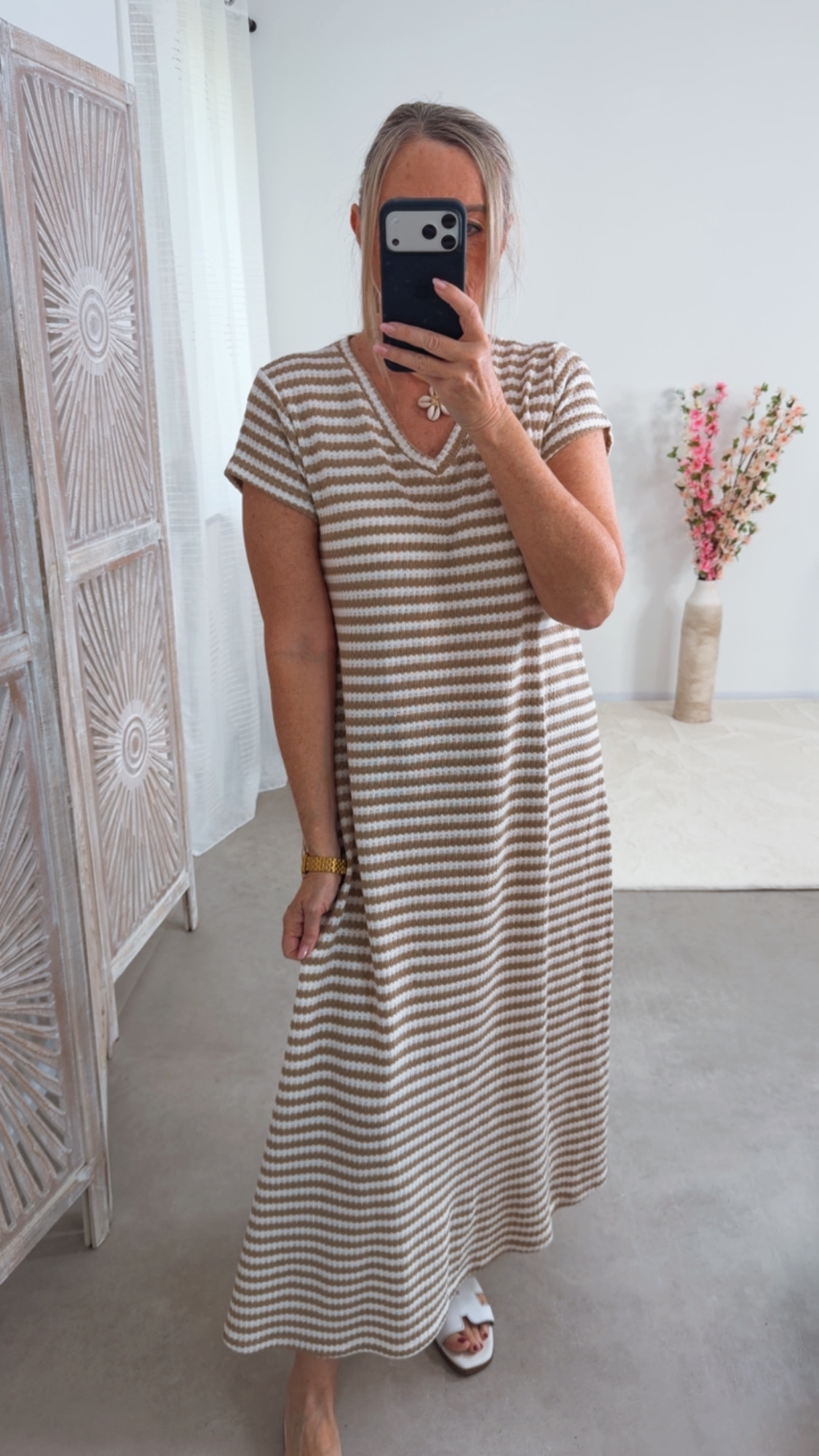 🌺🌞🌴 Maxi-Strickkleid Soko Stripes Made in Italy 34-40/42