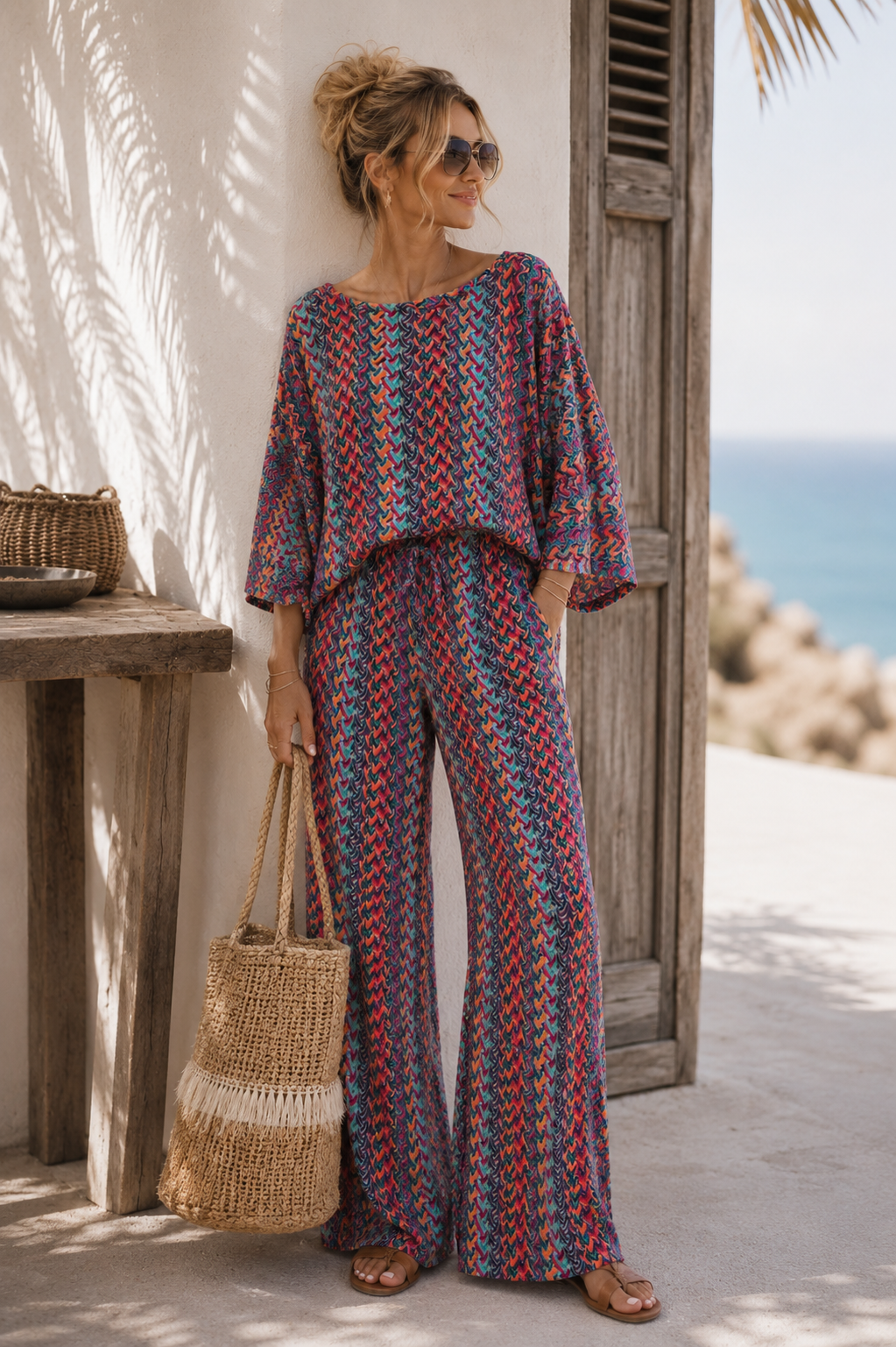 🌺🌴✨ Strickhose Agina Multicolor Made in Italy 34-42
