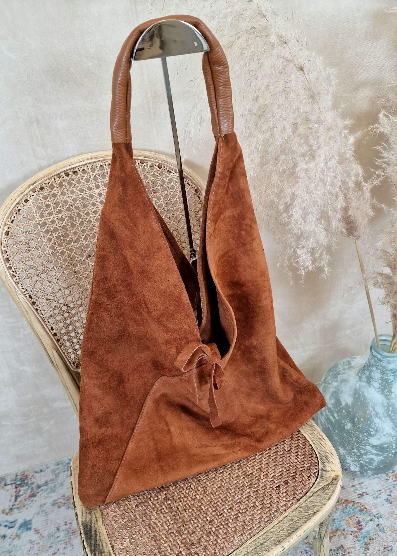 WILDLEDER SHOPPER RENATE COGNAC Made in Italy Leder Tasche Shopping Bag versch. Farben WILDLEDER SHOPPER RENATE COGNAC Made in Italy Leder Tasche Shopping Bag versch. Farben