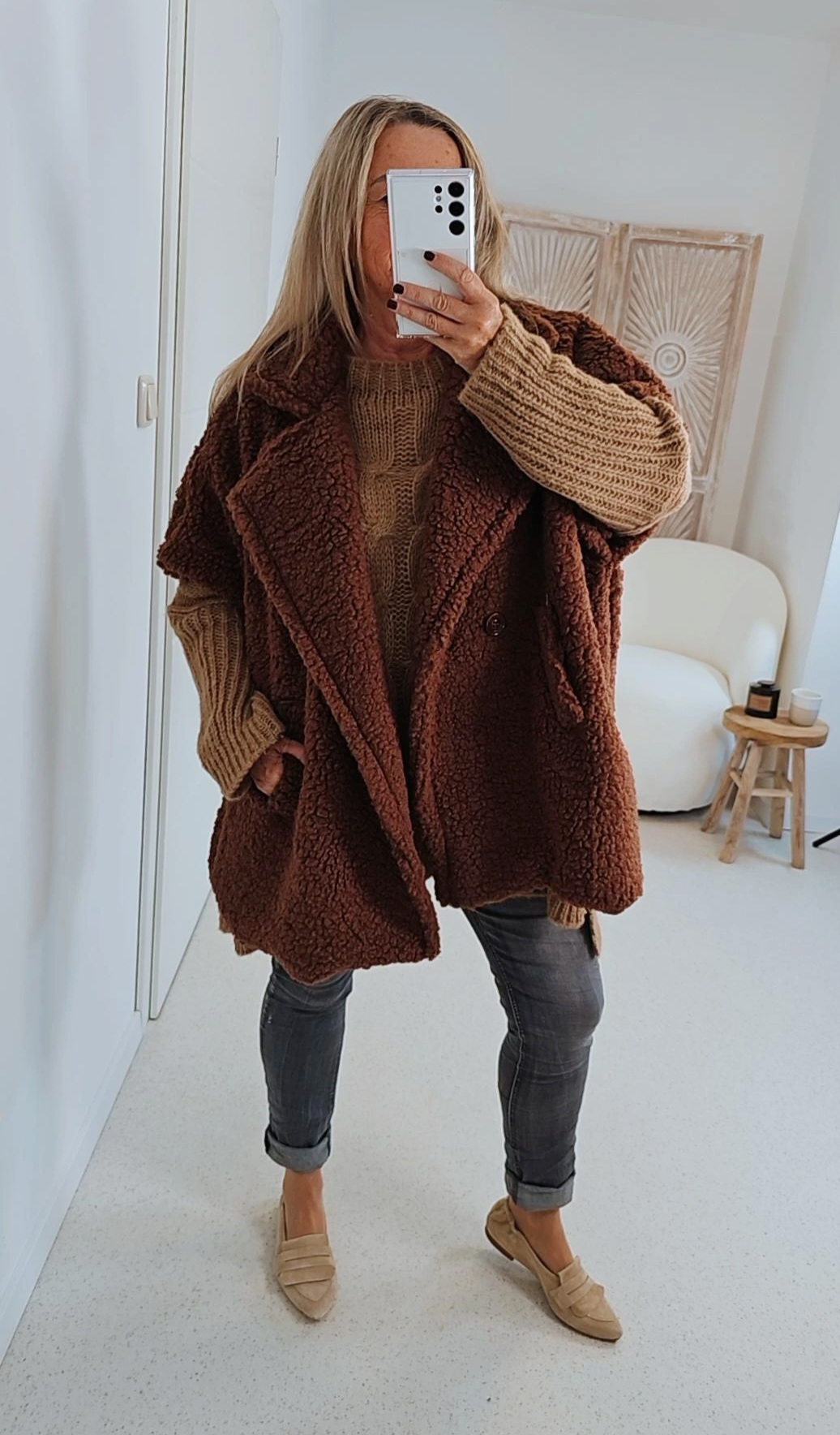 TEDDY WESTE ANNI Made in Italy 34-46/48 Mantel Jacke ärmellos COAT TEDDY WESTE ANNI Made in Italy 34-46/48 Mantel Jacke ärmellos COAT